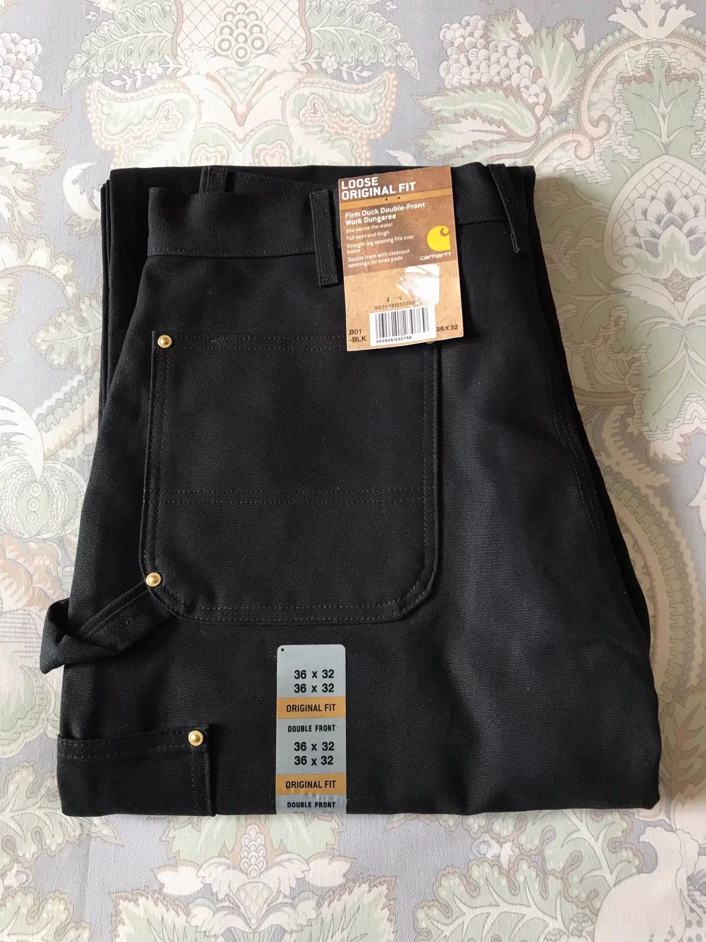 Carhartt Carhartt B01 Black W36L32 Work Pants Size US 36 / EU 52 - 1 Thumbnail