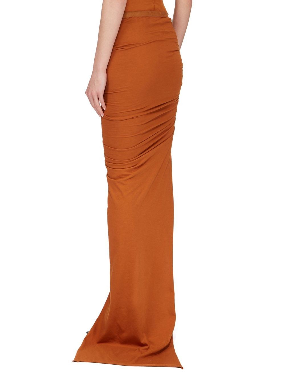Rick Owens o1y0126 Maxi Skirt in Camel Size 27" / US 4 / IT 40 - 3 Thumbnail