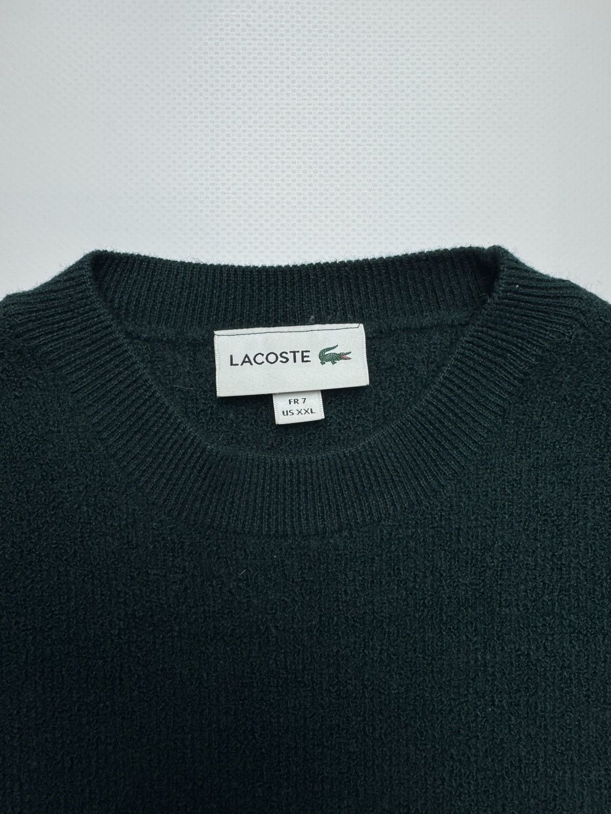 Lacoste Lacoste Classic Crewneck Wool Sweater – Navy Blue Size US XXS / EU 40 - 3 Thumbnail