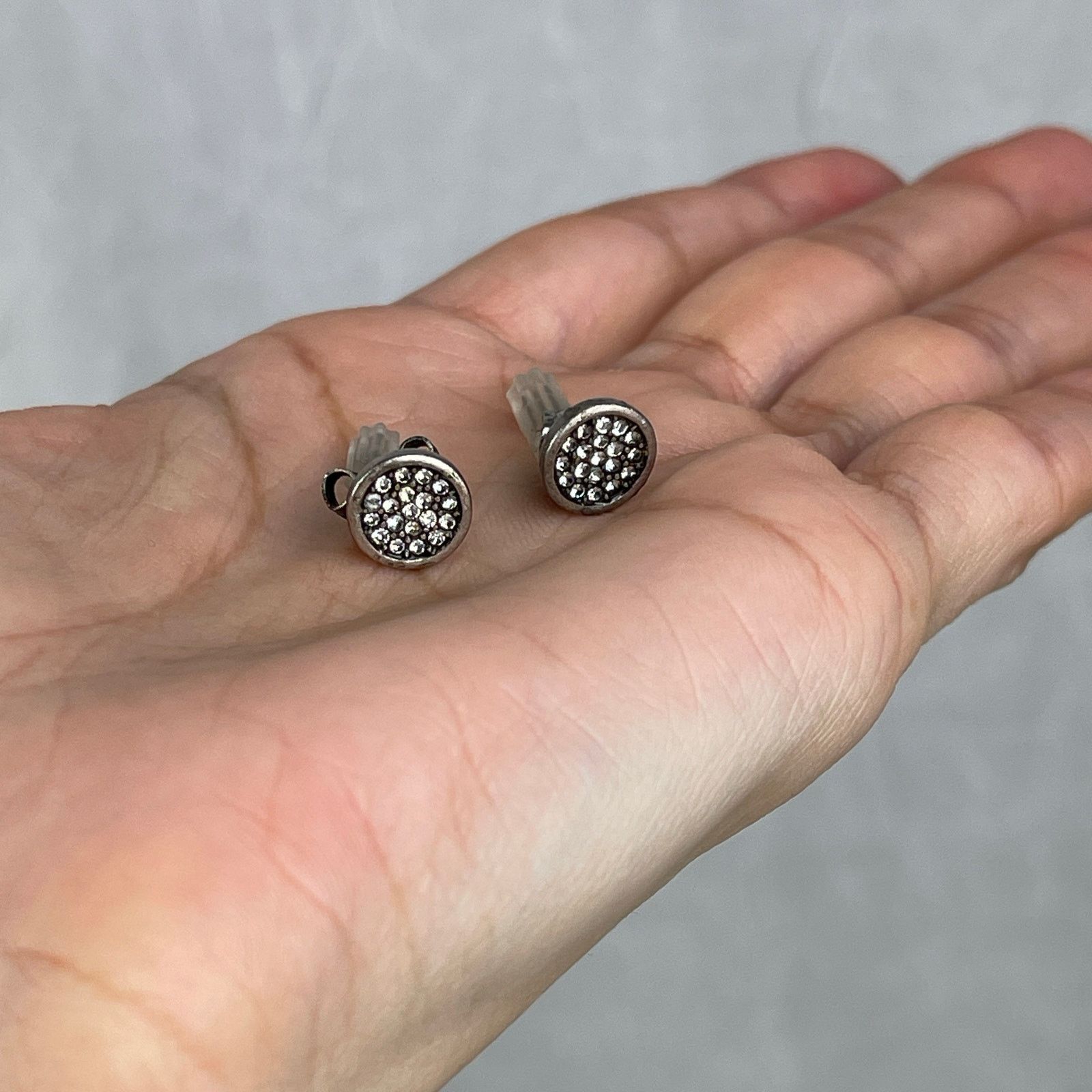 American Eagle Outfitters American Eagle Outfitters Silver Stud Earrings Rhinestones Size ONE SIZE - 16 Thumbnail
