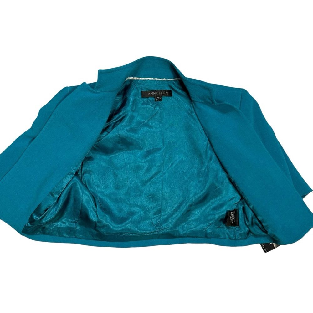 Anne Klein NWT New Anne Klein Short Sleeve Crop Open Front Turquoise J Size XS / US 0-2 / IT 36-38 - 5 Thumbnail