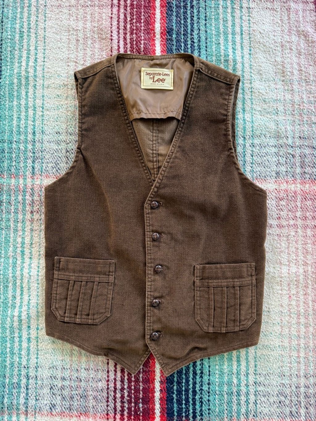 Lee 70s Lee Brown Brushed Cotton Vest M Size US M / EU 48-50 / 2 - 1 Thumbnail