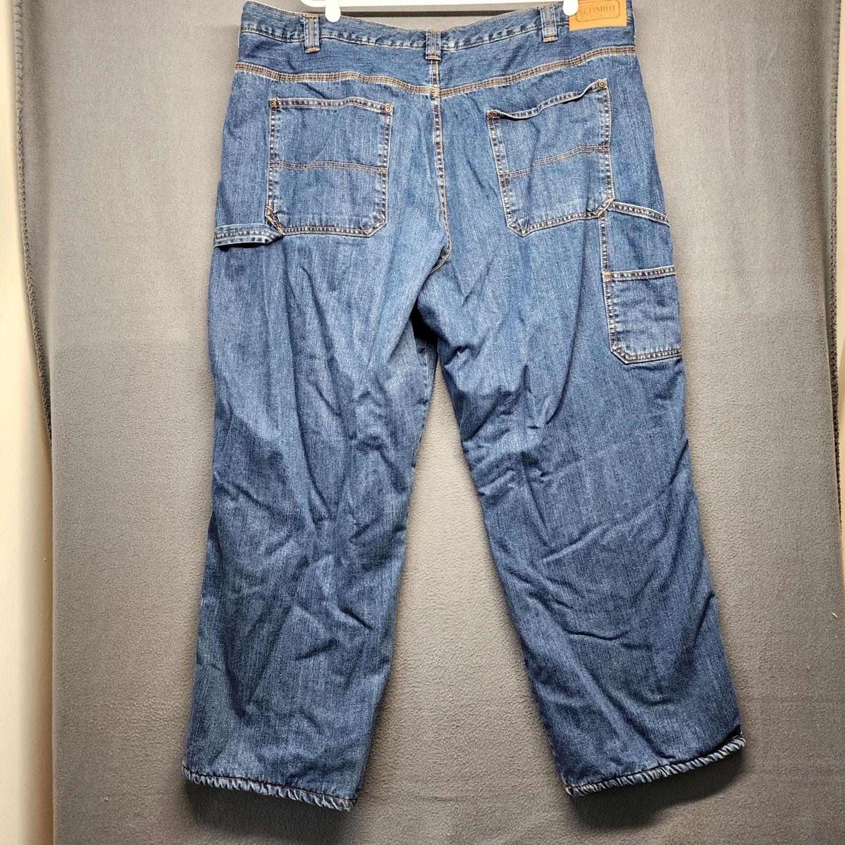 Vintage Mens C.E. Schmidt Workwear Jeans Blue Fleece Lined 42x30 Tagged 44x30 Workwear Mens Size US 40 / EU 56 - 2 Thumbnail