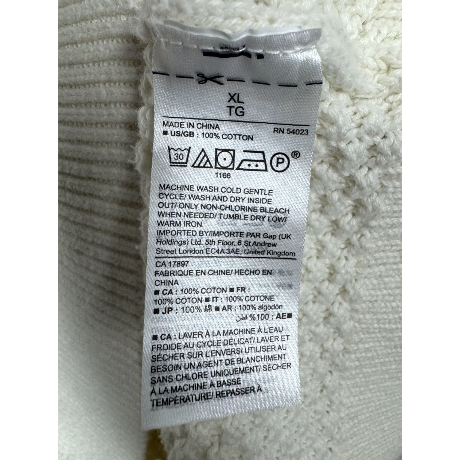 Gap Gap Sweater Sz XL Cream Cable Knit Cozy Timeless Capsule Preppy Layering Indie Size XL / US 12-14 / IT 48-50 - 6 Thumbnail