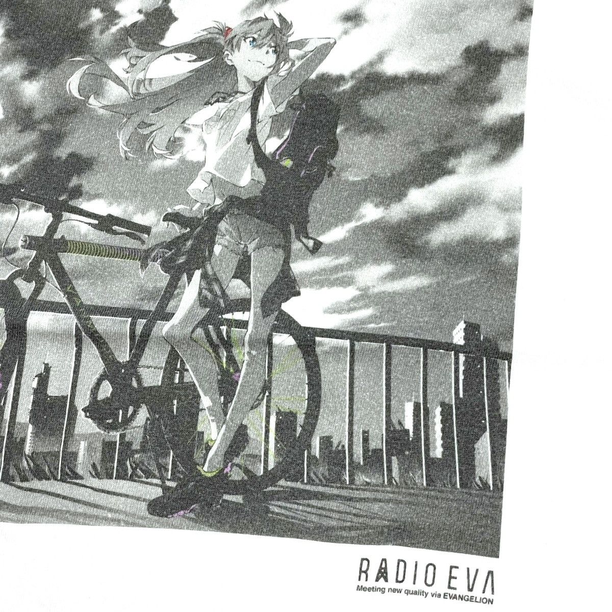 Anime Evangelion Radio EVA "The bicycle ASUKA" Tee Size US M / EU 48-50 / 2 - 4 Thumbnail