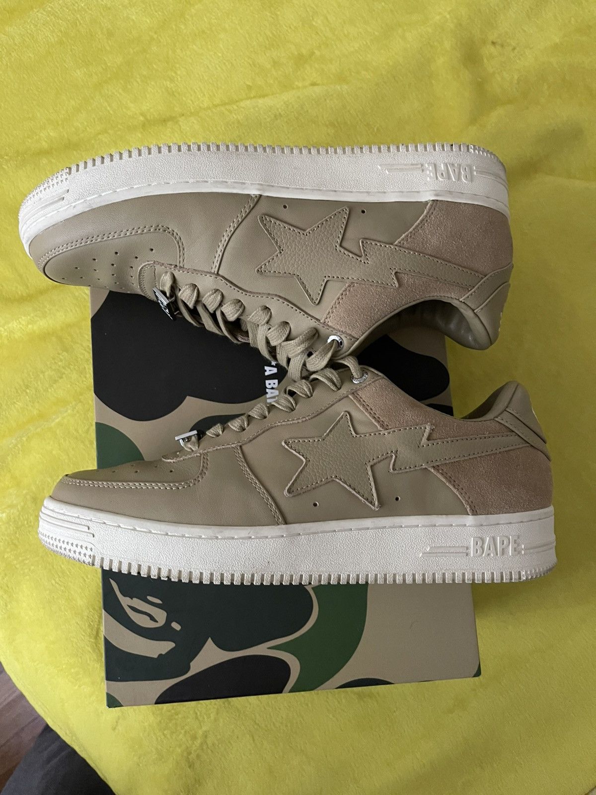 Bape A Bathing Ape Bapesta Suede Heel Beige Size US 9.5 / EU 42-43 - 1 Thumbnail