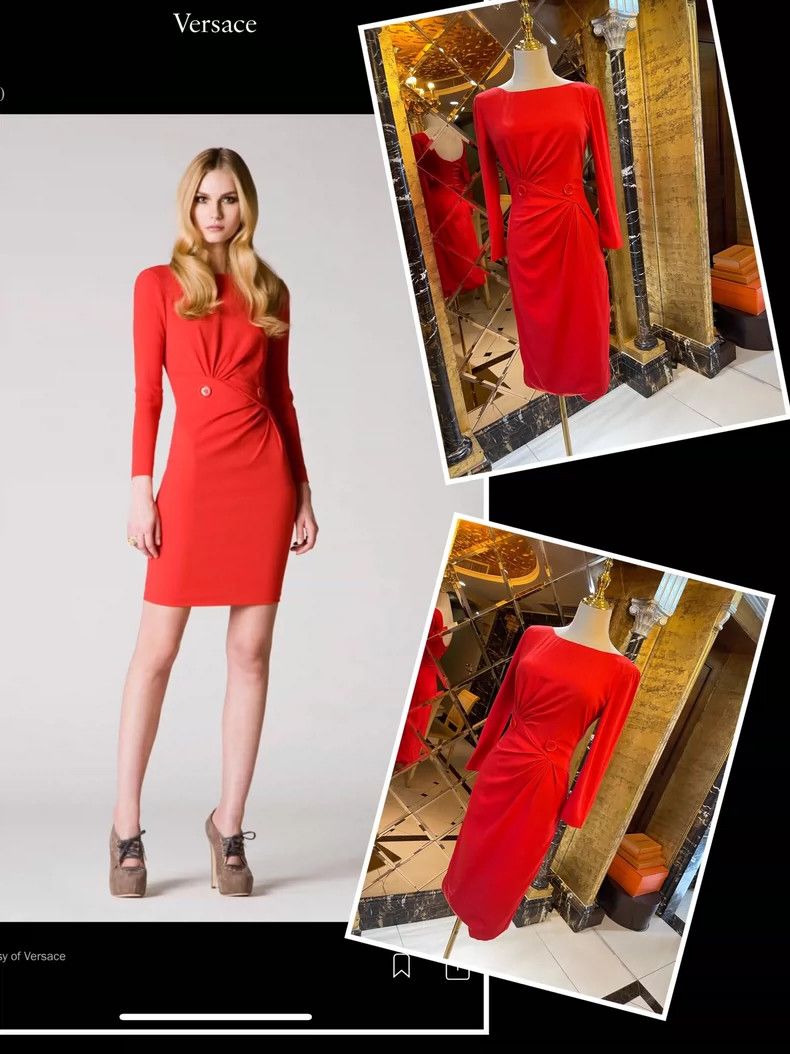 Versace Versace Marsh orange three-dimensional cut dress Size M / US 6-8 / IT 42-44 - 2 Thumbnail