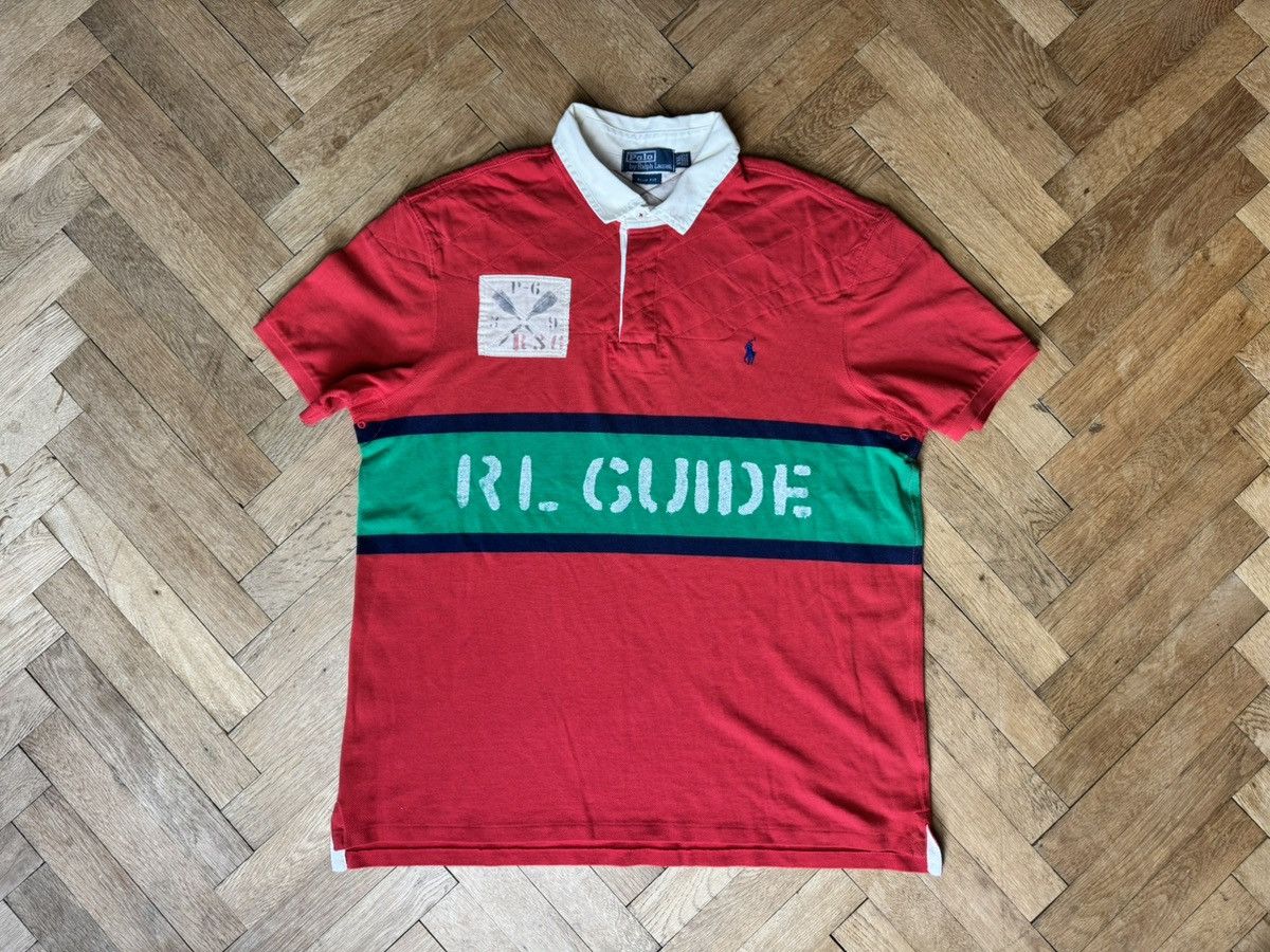 Vintage Polo Ralph Lauren RL GUIDE C1 Striped Polo XXL