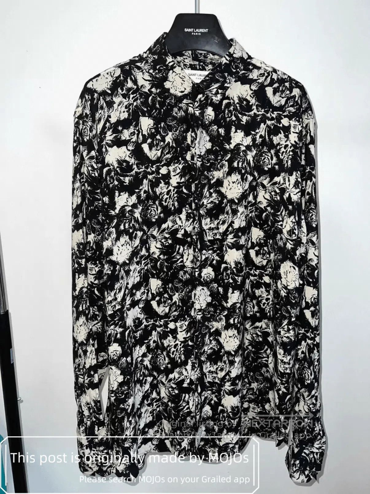 Saint Laurent Paris Sz 40 Saint Laurent Paris 22SS Franch Rose Shirt mojos1502. Size US L / EU 52-54 / 3 - 1 Thumbnail