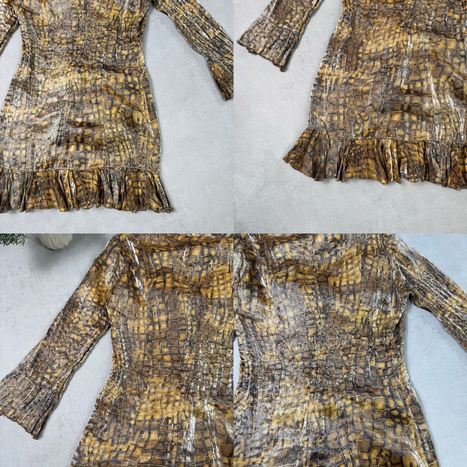 Vintage Vintage Alberto Makali Mini Dress Size S Animal Pattern Size S / US 4 / IT 40 - 22 Thumbnail