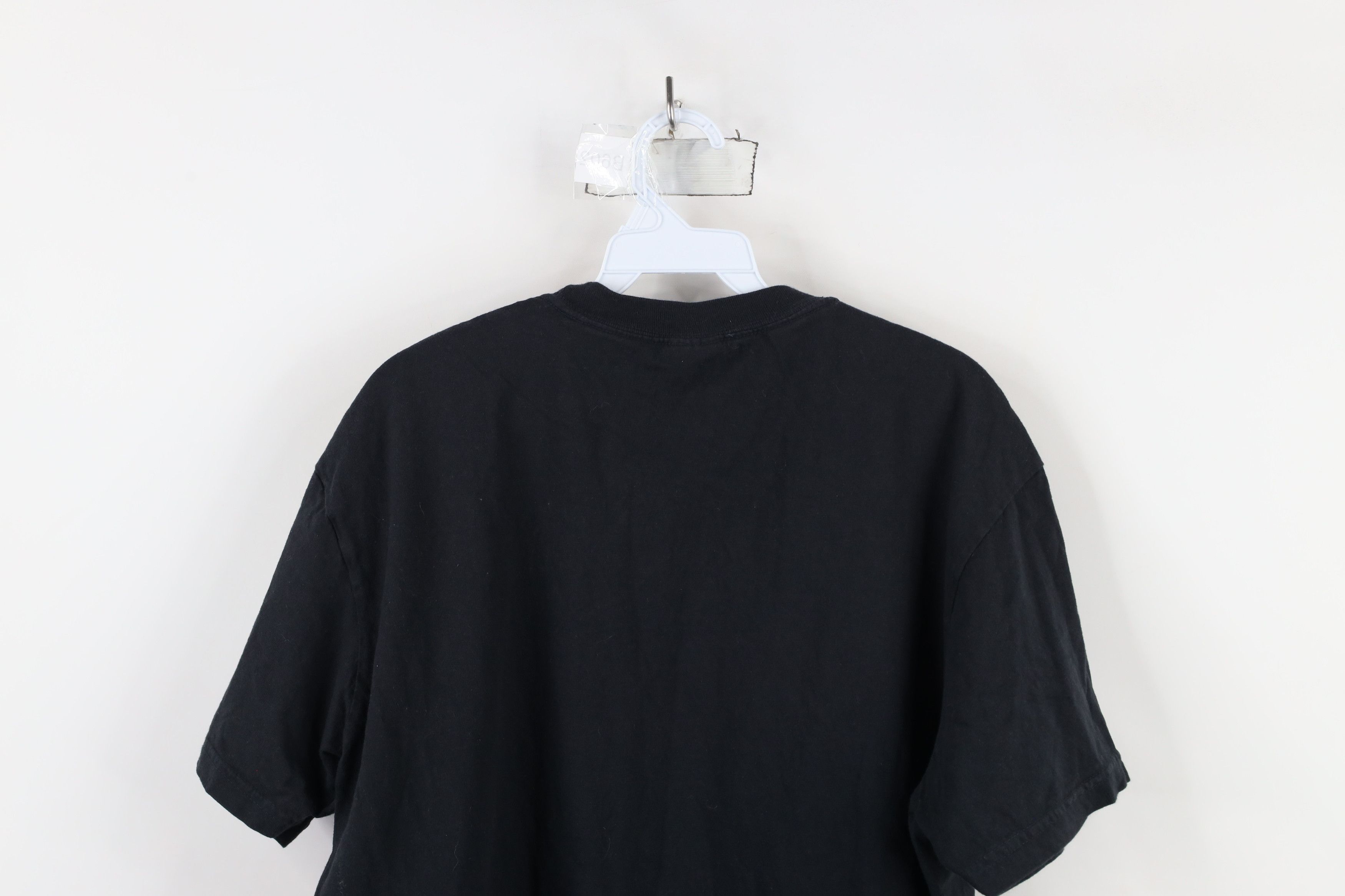 Vintage Vintage 90s Y2K Streetwear Blank Heavy Cotton T-Shirt Black Size US L / EU 52-54 / 3 - 7 Thumbnail
