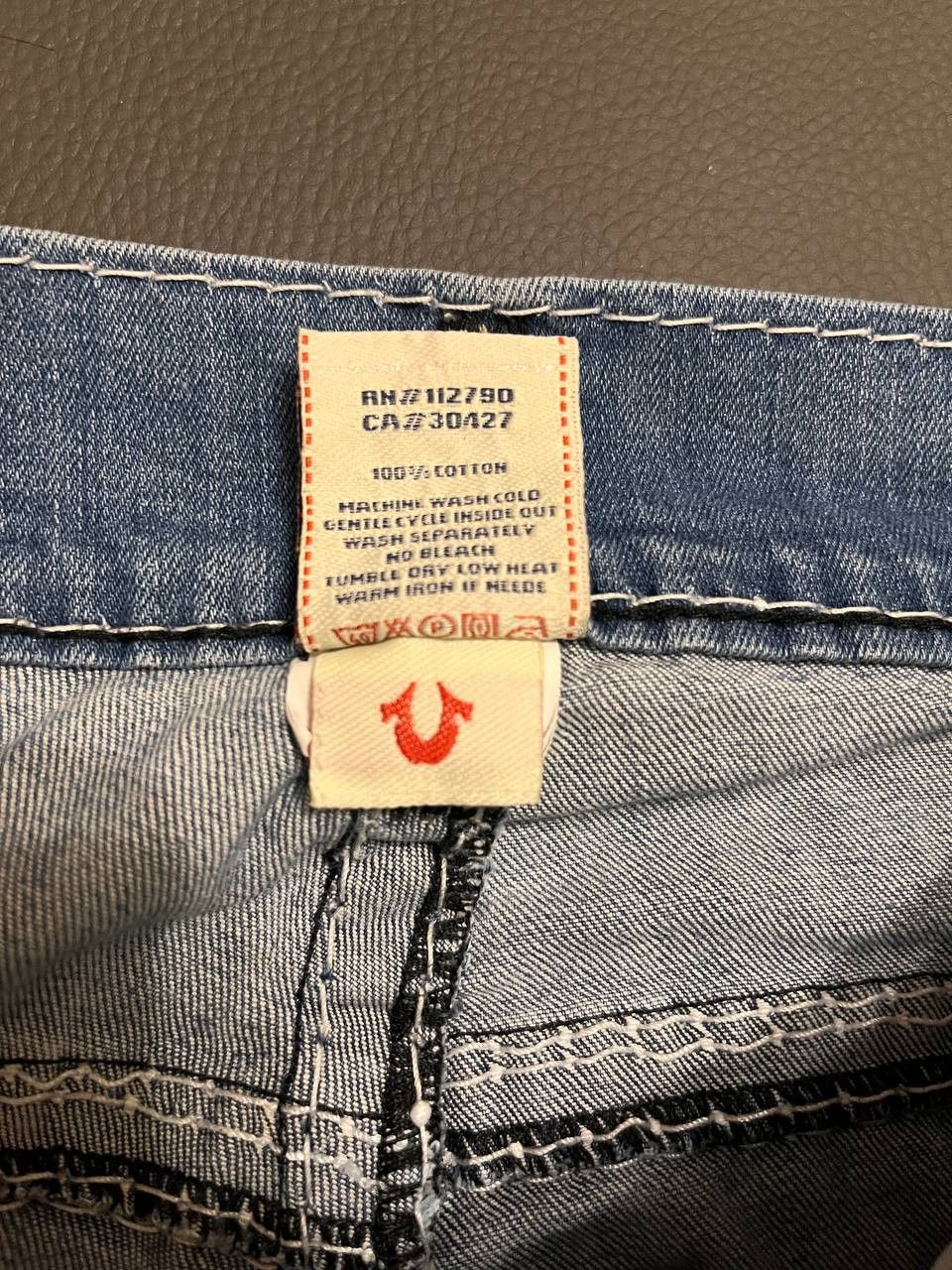 Ed Hardy × Japanese Brand × True Religion 💥Y2k Vintage True Religion White Stitch Slim Straight Jeans Size US 32 / EU 48 - 5 Thumbnail