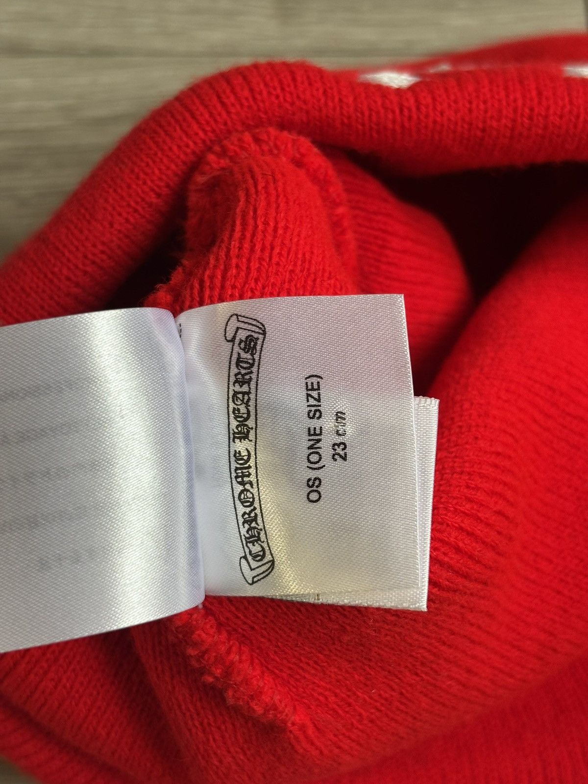 Chrome Hearts Chrome Hearts Red Triple Cross Cemetery Beanie Size ONE SIZE - 8 Thumbnail