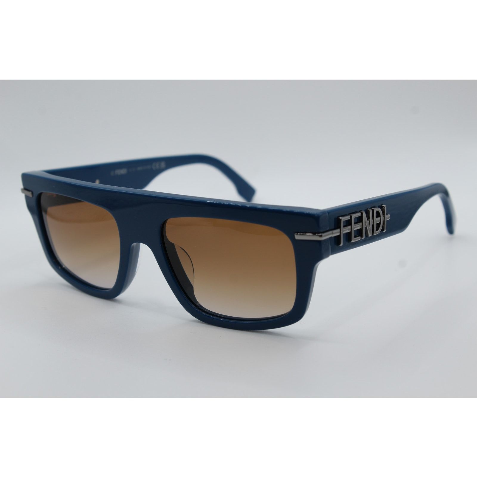 Fendi Fendi FE40091U 90V Cyan Blue, Silver, Brown lens Sunglasses Size ONE SIZE - 1 Thumbnail
