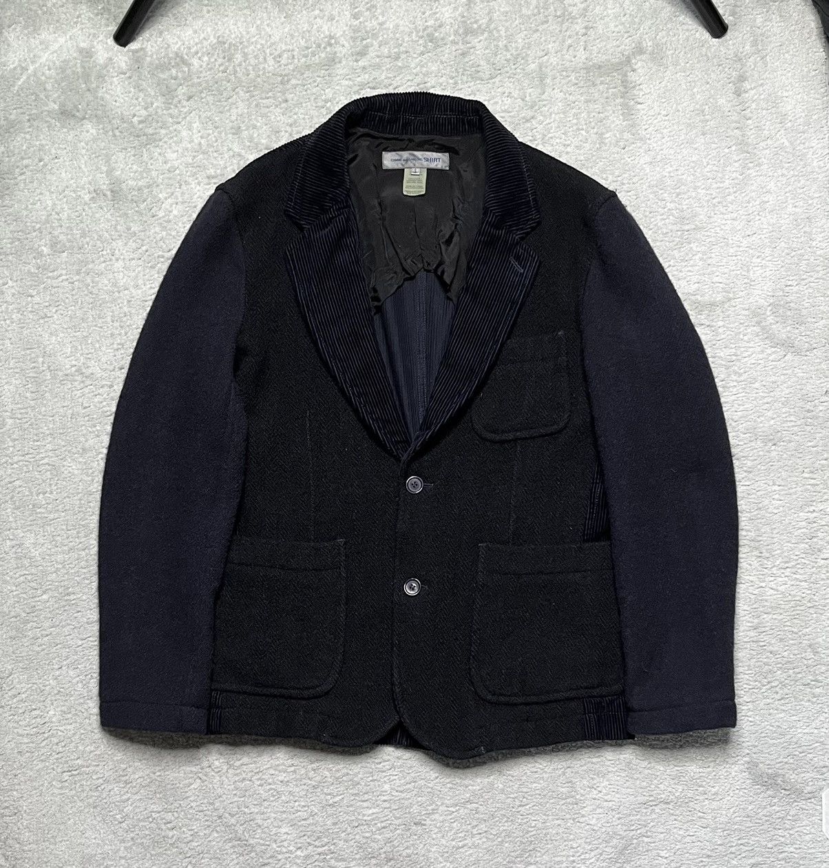 Comme des Garcons Vintage Navy Basic Comme Des Garcons Designer blazer Size S Size 46R - 1 Thumbnail