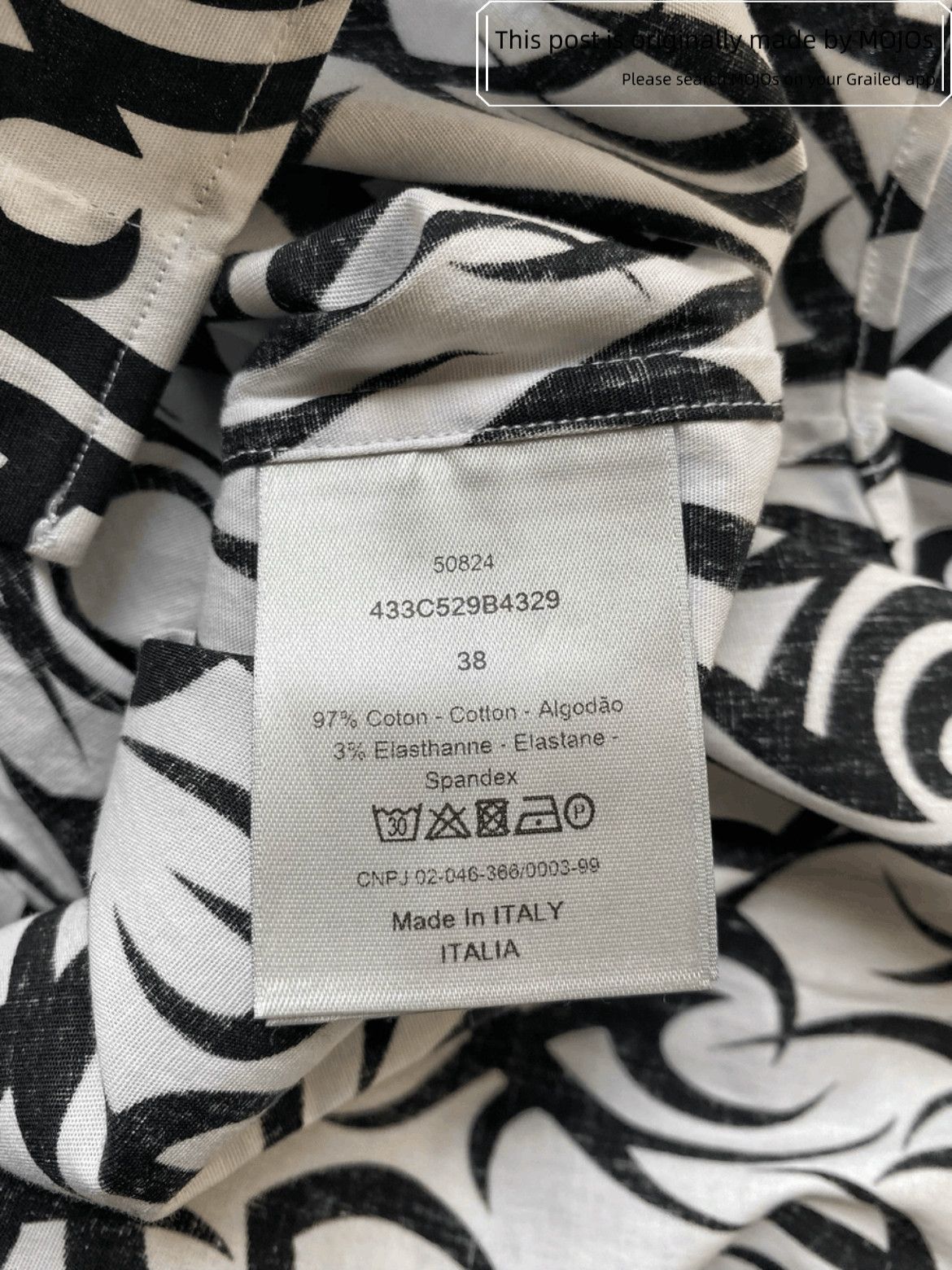 Dior Sz 38 Dior Homme KVA 18SS Pattern Shirt Size US M / EU 48-50 / 2 - 4 Thumbnail