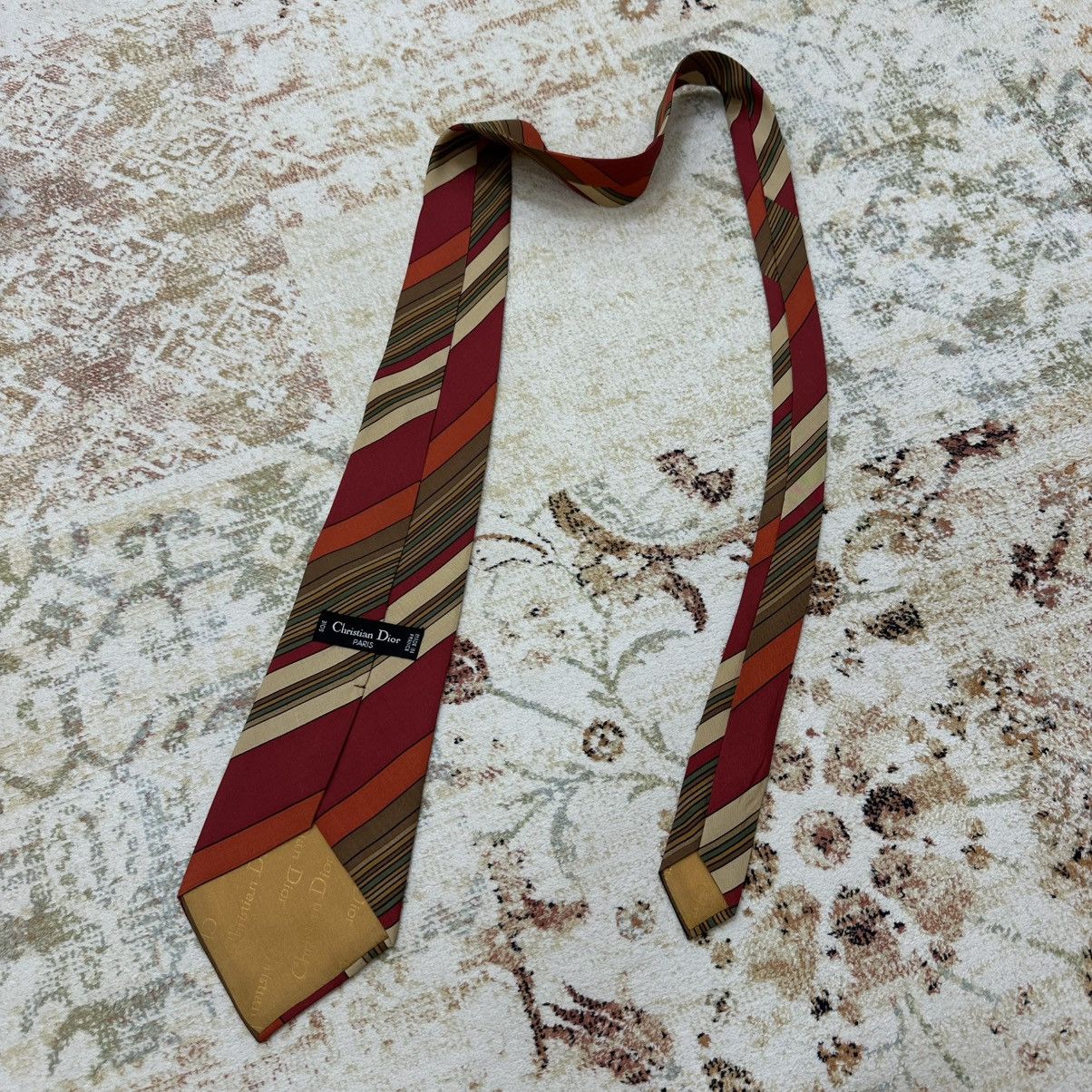 Christian Dior Monsieur Vintage Christian Dior Paris Tie Silk Made in France Old 00s Size ONE SIZE - 2 Thumbnail