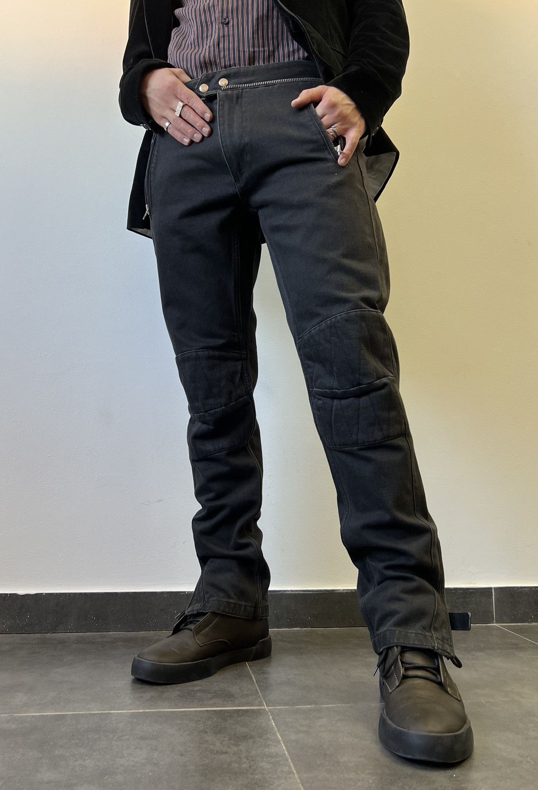 H&M × Isabel Marant Balmain SLP type Isabel Marant Hm Biker zippered waxed denim Size US 34 / EU 50 - 2 Thumbnail