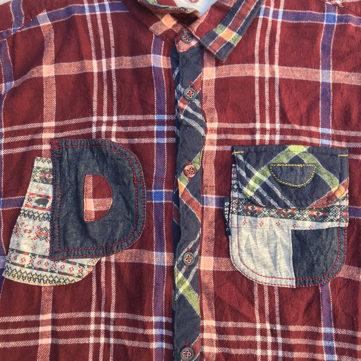 Flannel × Hysteric Glamour × Japanese Brand Vintage Drugs Store Japan checkered Flannel Patchwork Size US L / EU 52-54 / 3 - 5 Thumbnail
