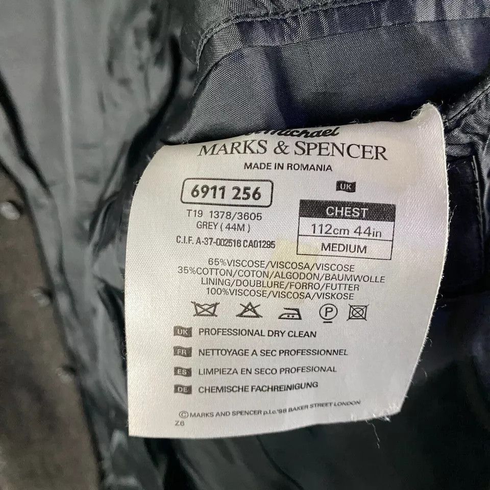 Marks & Spencer Marks & Spenser Blazer Men's 44M Suit Jacket Knit Viscose Size 44R - 3 Thumbnail