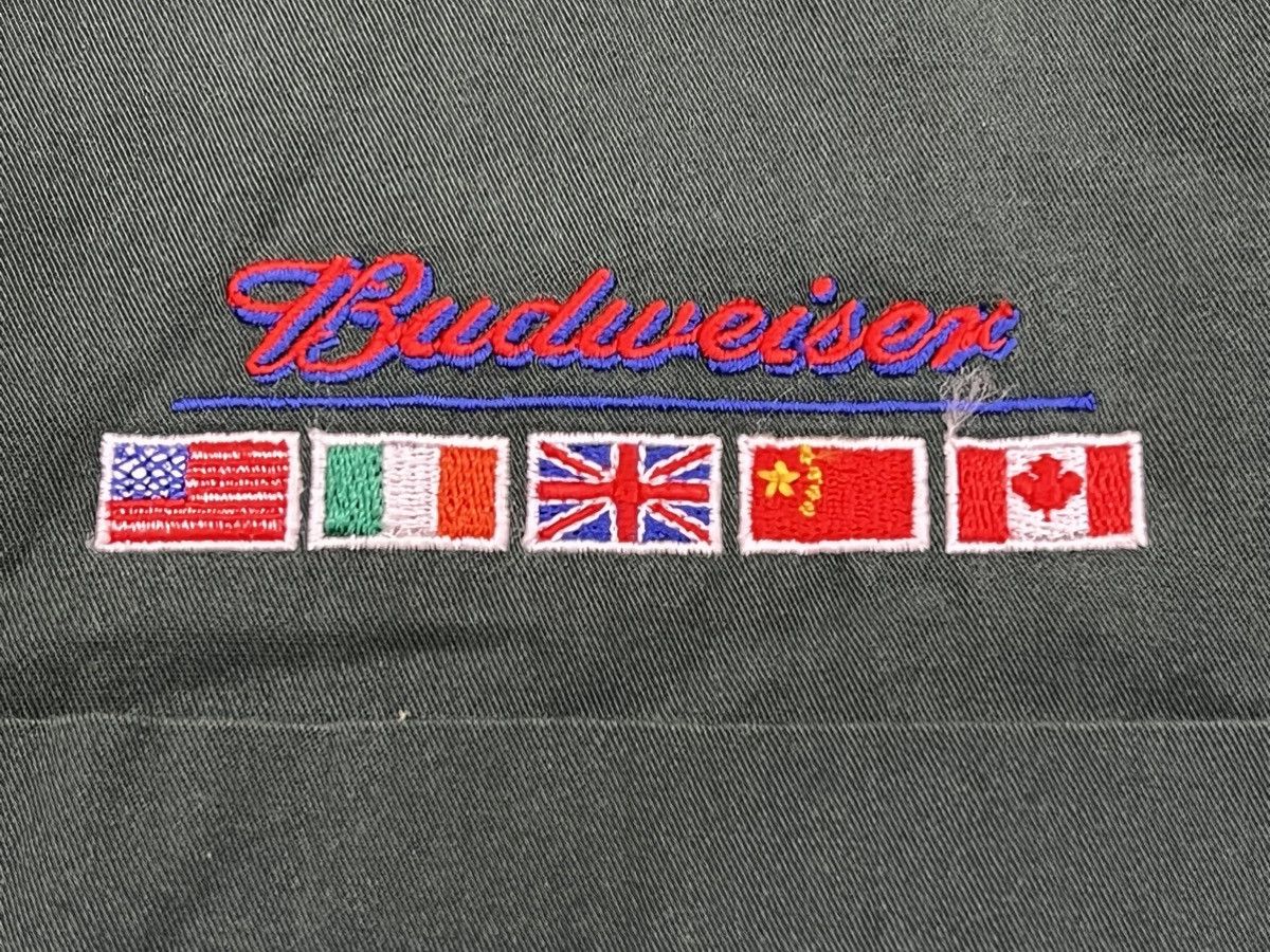 Budweiser × Vintage Y2K Budweiser Flags Work Shirt Size US M / EU 48-50 / 2 - 2 Thumbnail