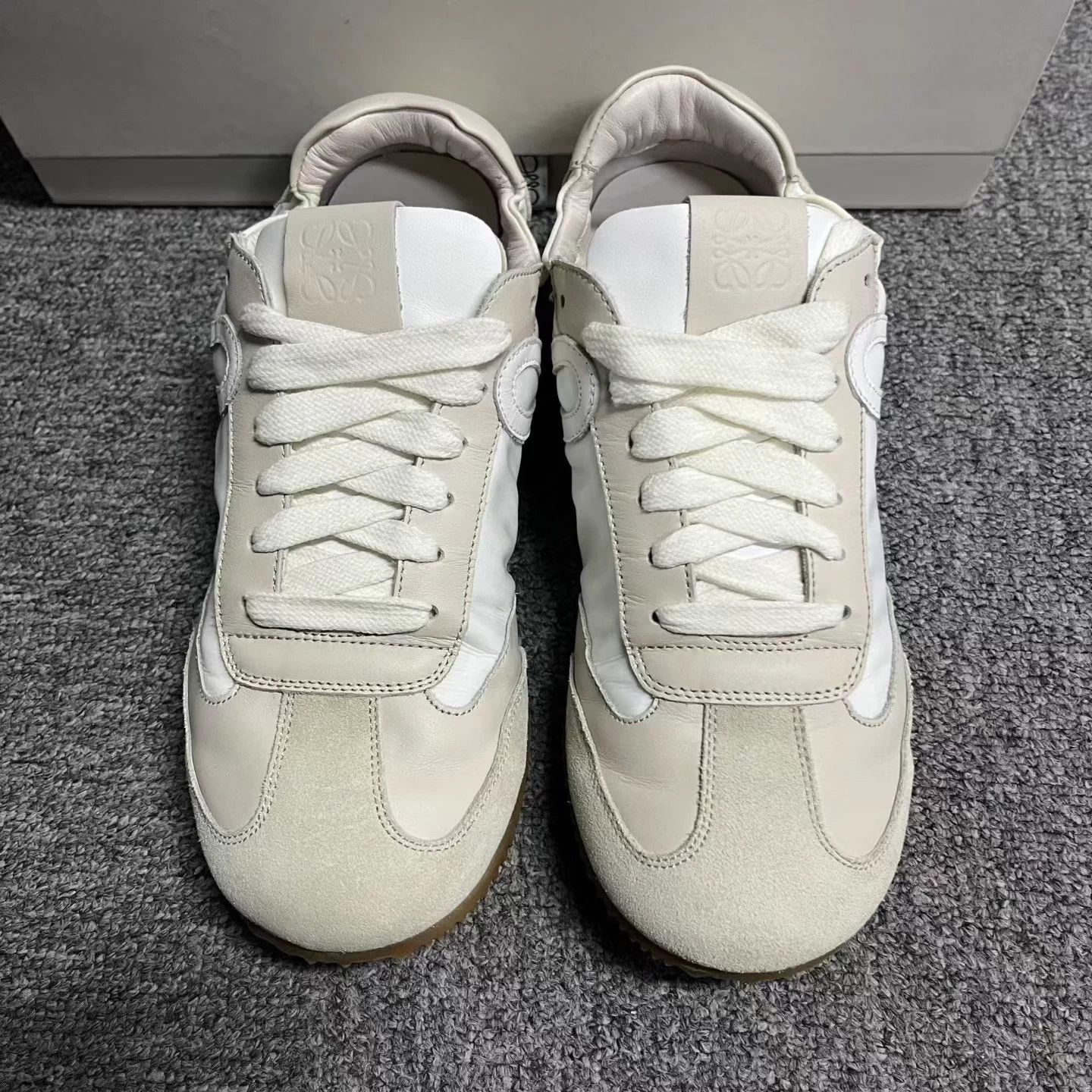Loewe Loewe Beige Leather & Nylon Comfort Sneakers - Size 37 Size US 6 / IT 36 - 3 Thumbnail