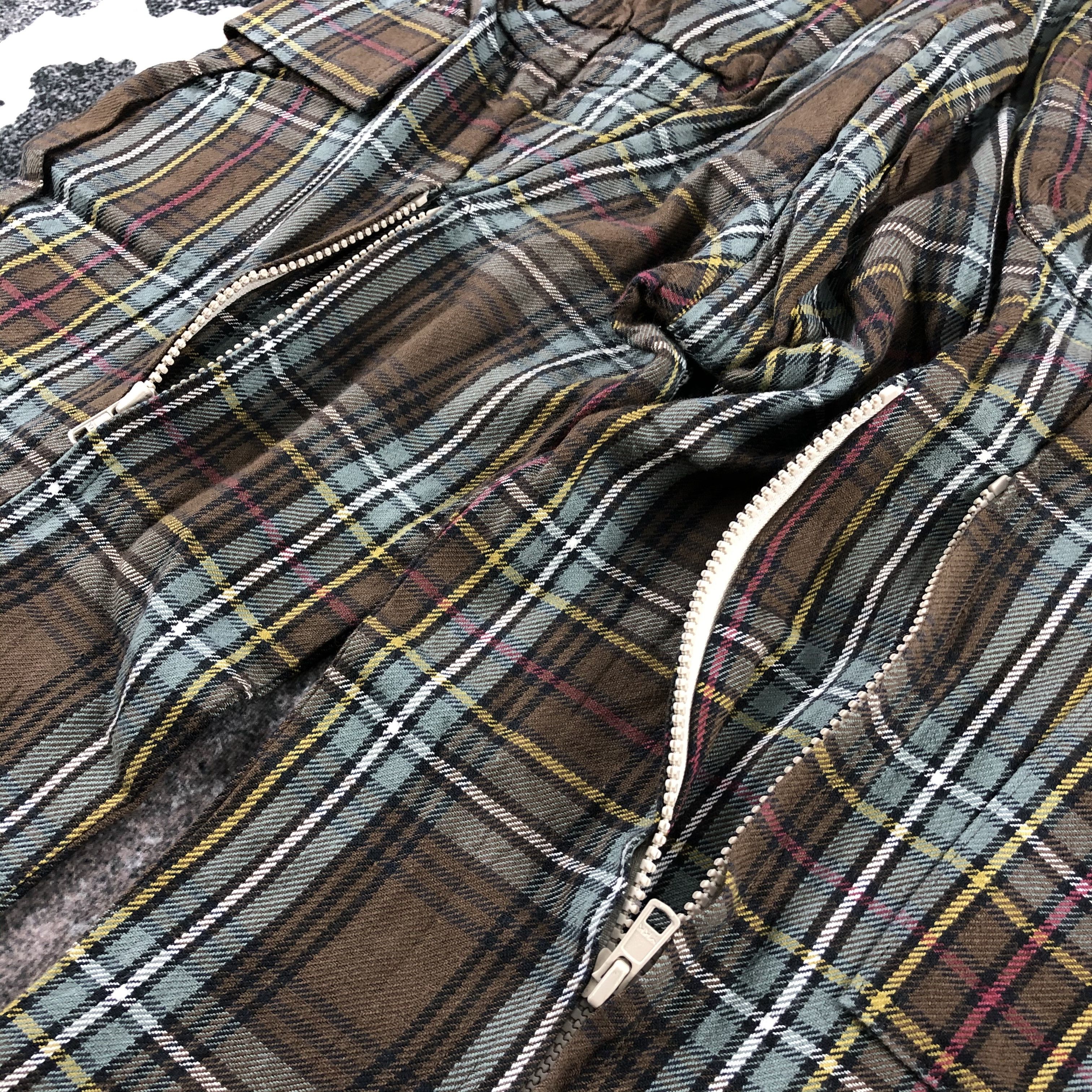 Japanese Brand Roc Star x Mad Hectic Cargo Pants Checked Trousers Size US 34 / EU 50 - 7 Thumbnail