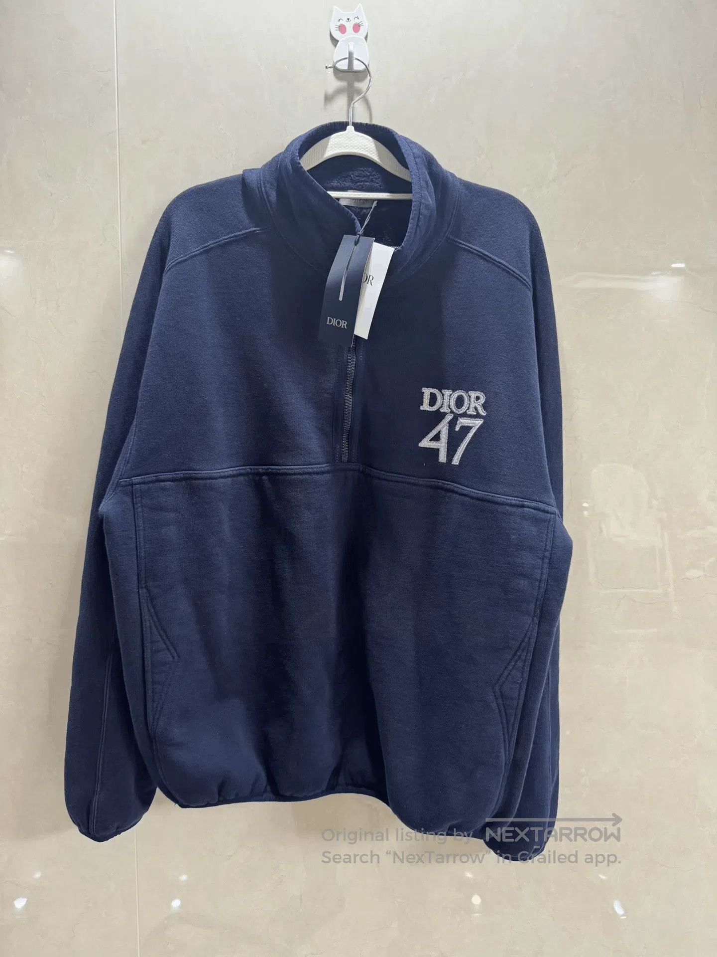 Dior DIOR 47 Embroidery Semi-Zip Sweatshirt. Size US L / EU 52-54 / 3 - 1 Thumbnail