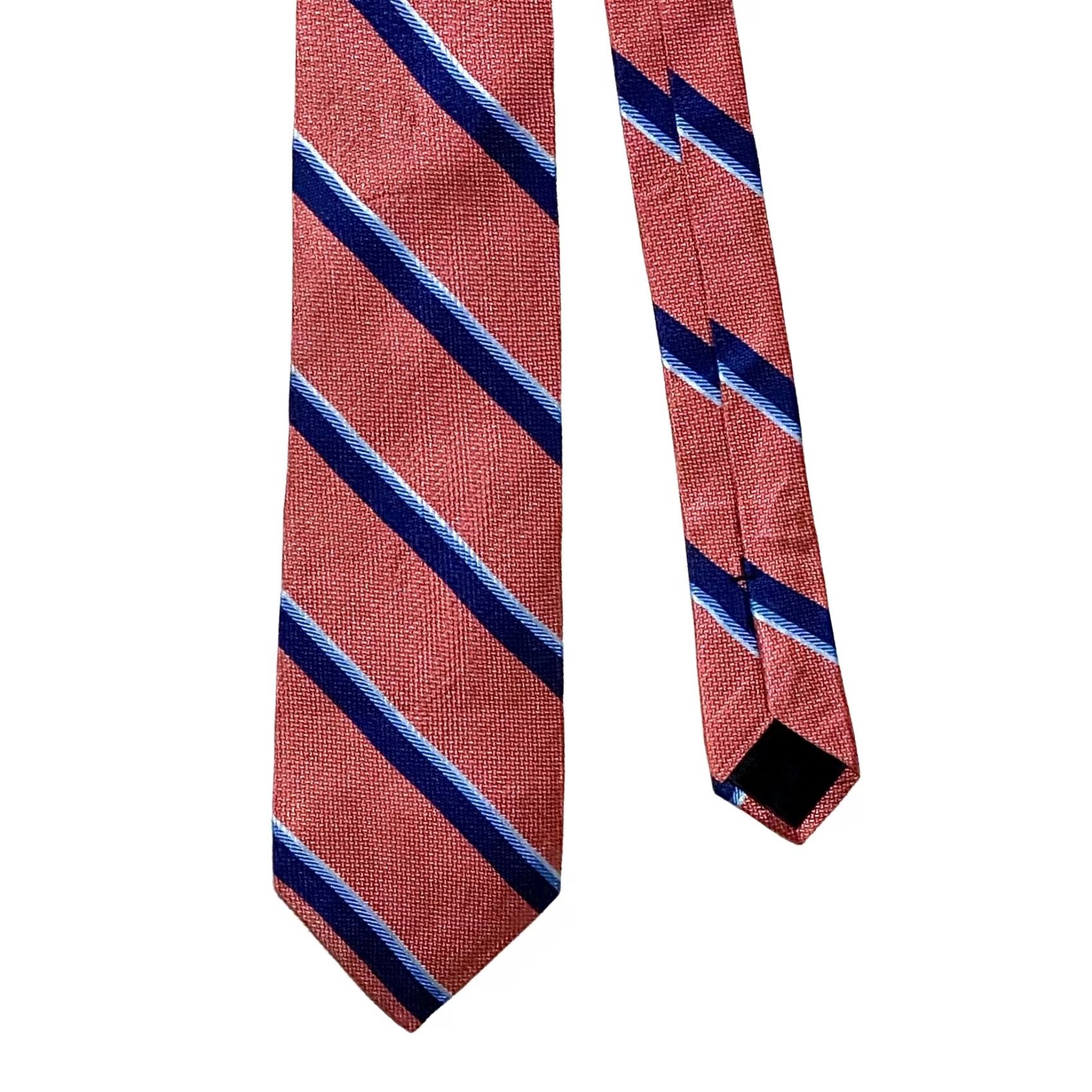 Brooks Brothers Brooks Brothers Mens Tie Pink Blue Striped Preppy Old Money Professional Neck Tie Size ONE SIZE - 3 Thumbnail