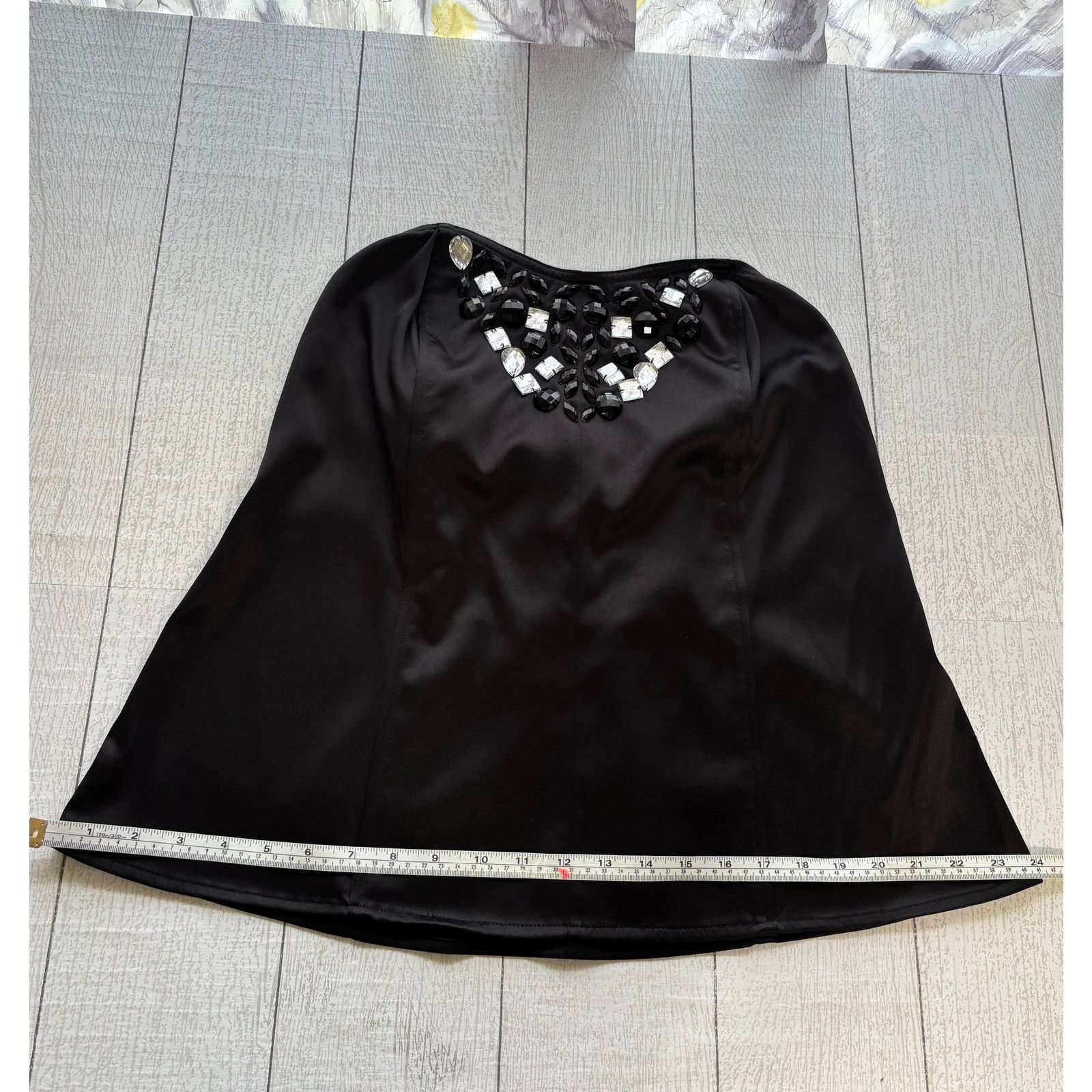 Other Lane Bryant Black Rhinestone Bustier Top Size 14 Plus Size XL / US 12-14 / IT 48-50 - 4 Thumbnail