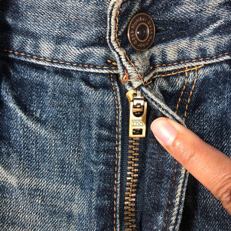 Japanese Brand Vintage Back Number Fadded Denim Jean Pants Size US 29 - 10 Thumbnail