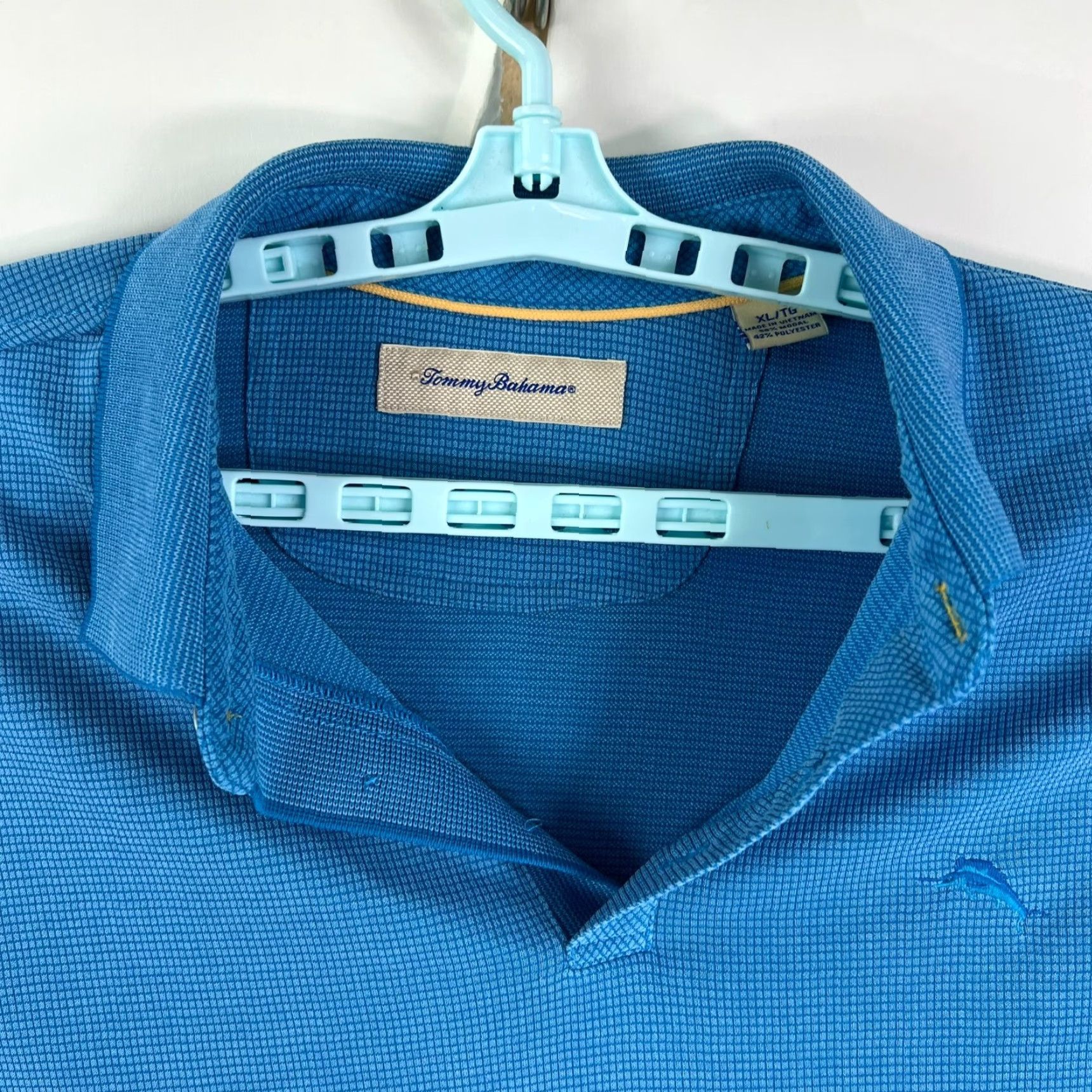 Tommy Bahama Tommy Bahama Polo Shirt Short Sleeve XL Men Blue Check Pattern Casual/Workwear Polo Shirt Size US XL / EU 56 / 4 - 4 Thumbnail