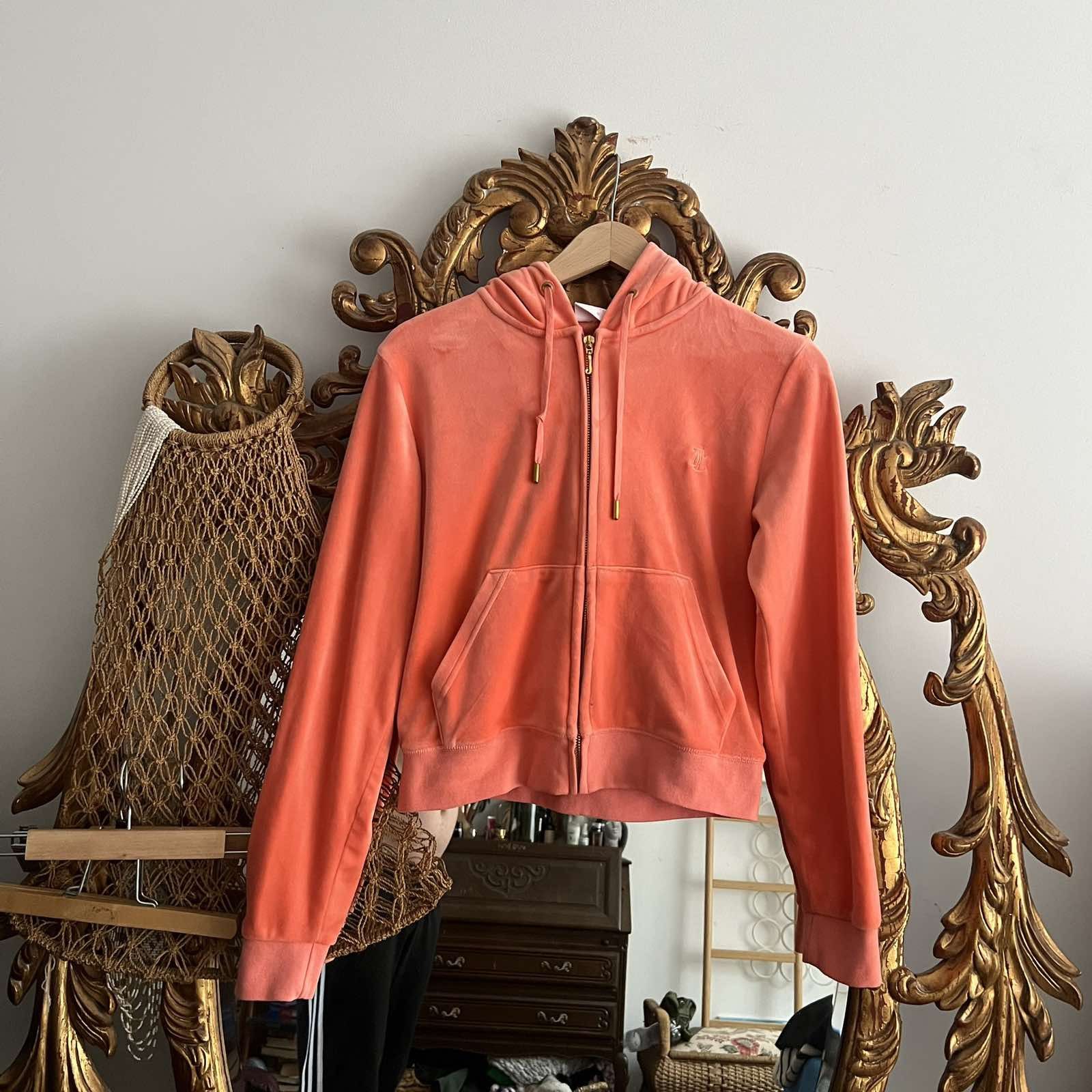 Juicy Couture Juicy Couture Velour Sport Zip Hoodie Sz M Size M / US 6-8 / IT 42-44 - 1 Thumbnail