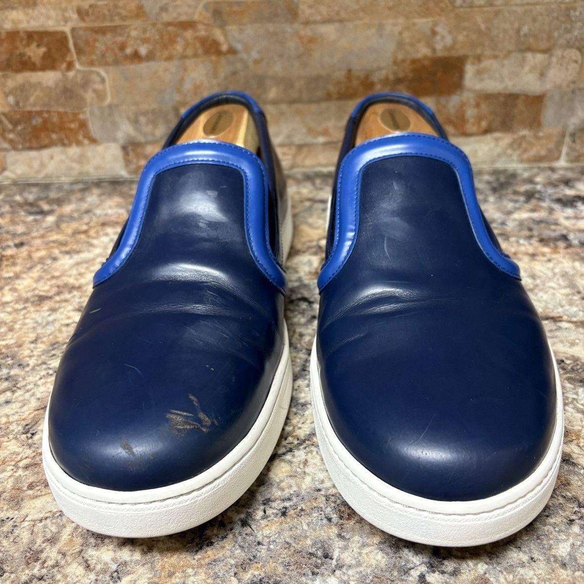 Prada Prada Blue Leather Slip On Sneakers Size 8.5 US Size 9.5 Size US 8.5 / EU 41-42 - 3 Thumbnail