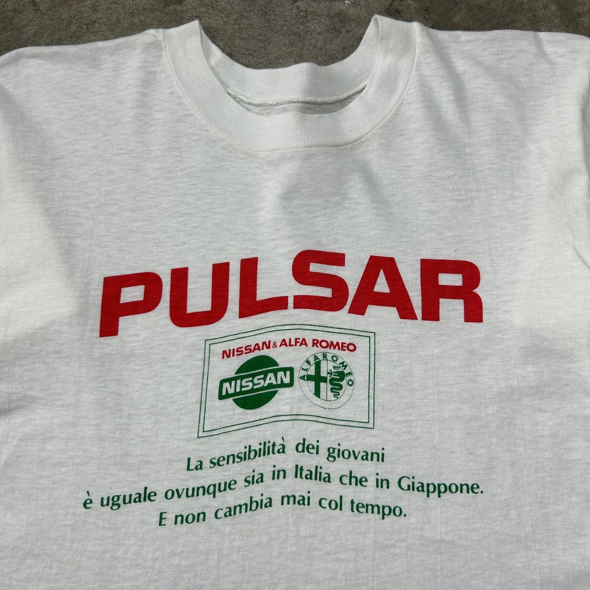 Vintage 1990s Pulsar Nissan Alfa Romeo Tee Size US S / EU 44-46 / 1 - 3 Thumbnail