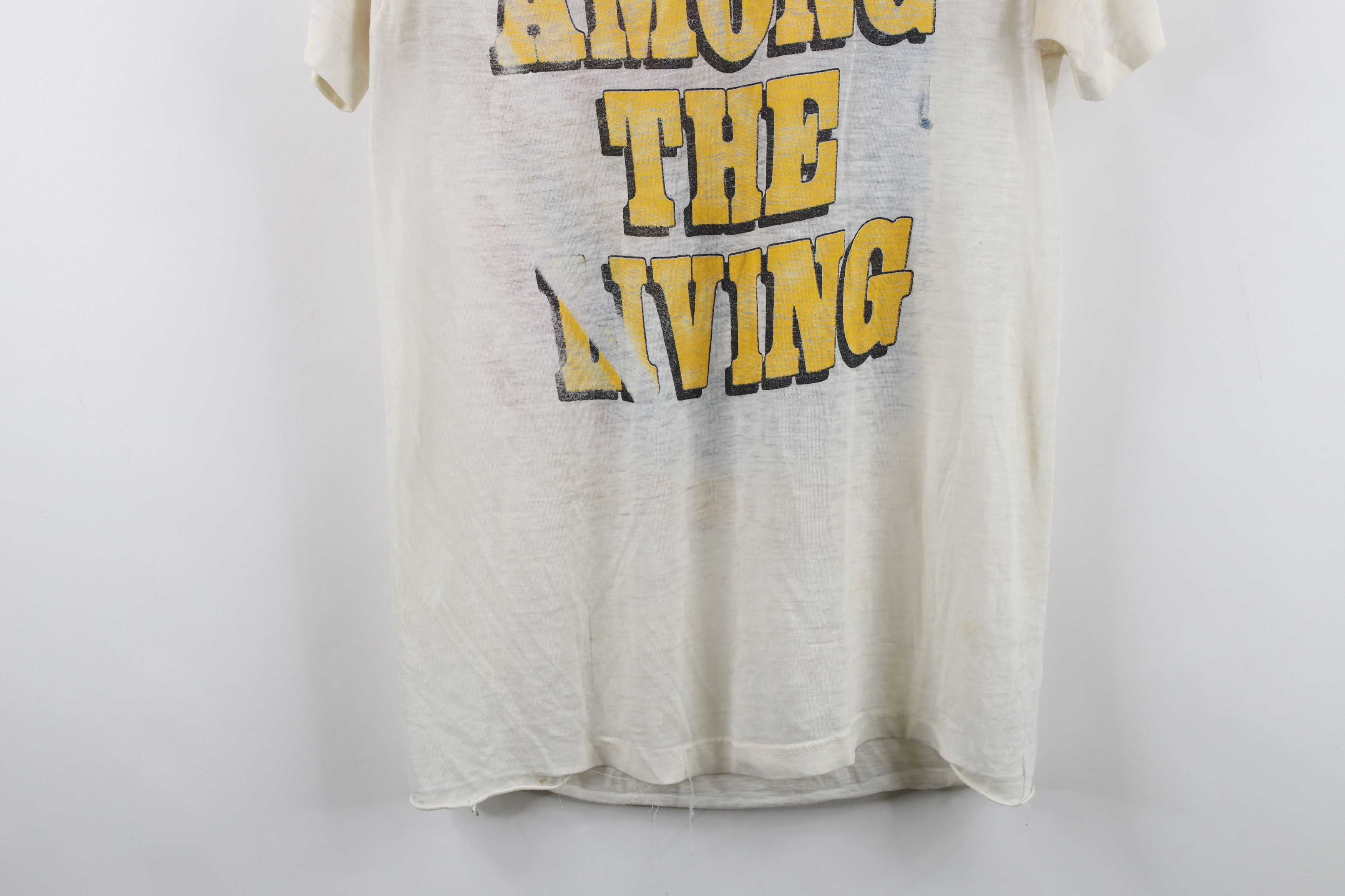 Vintage Vintage 80s Thin I Am The Law Anthrax Band T-Shirt White USA Size US S / EU 44-46 / 1 - 15 Thumbnail