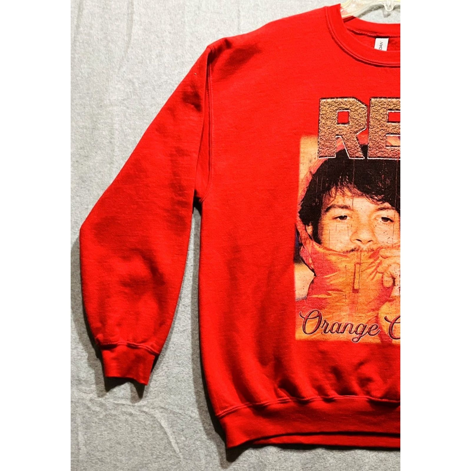 Gildan REX Orange County Red Pullover Sweater Sweatshirt Gildan Crew Neck Long Sleeve Red Knit Size L Adults Womens Size L / US 10 / IT 46 - 3 Thumbnail