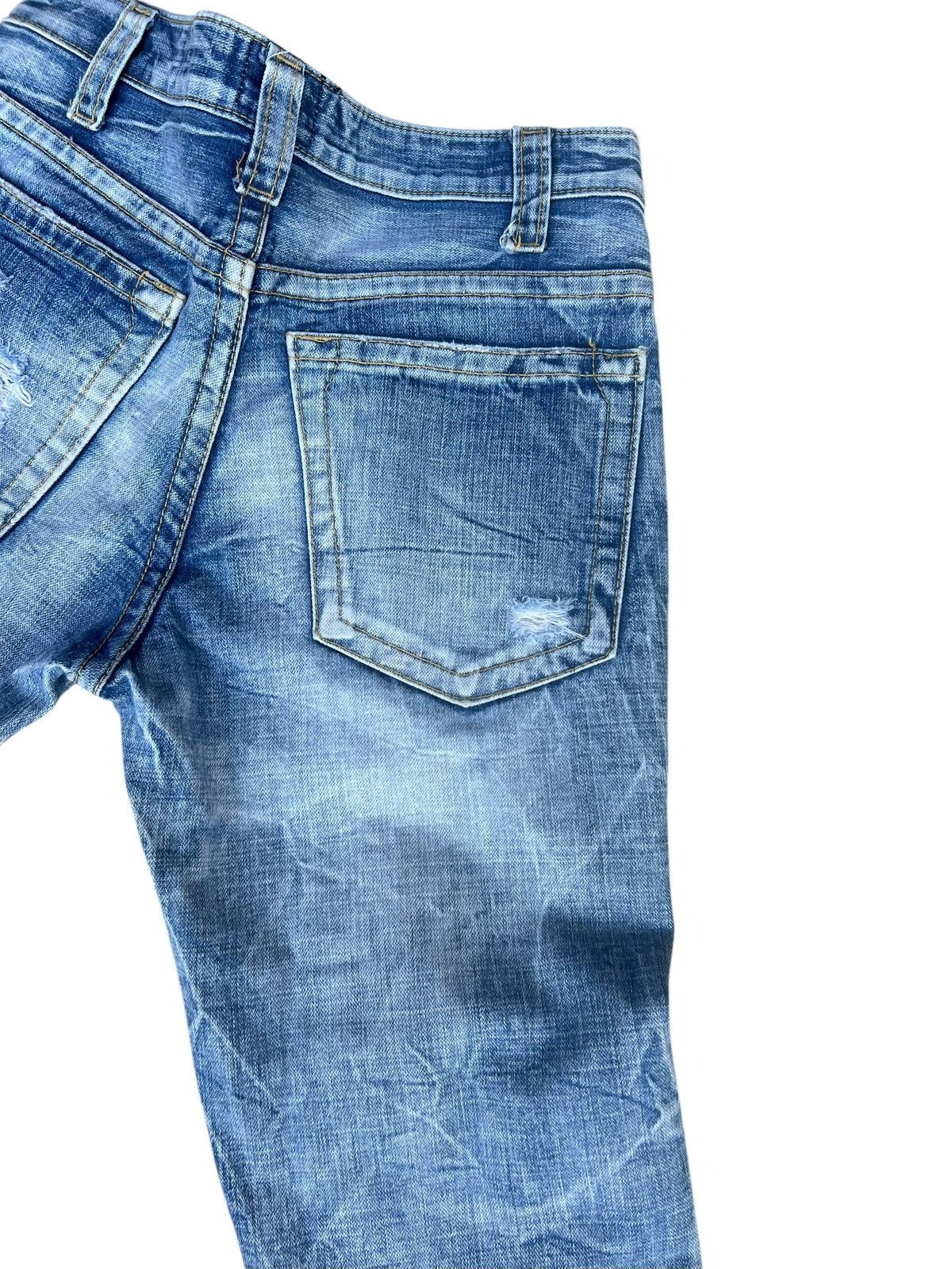 Japanese Brand Dirty Mud Ozz-First PinBall Distress Rip Denim Flare Jeans Size US 29 - 16 Thumbnail