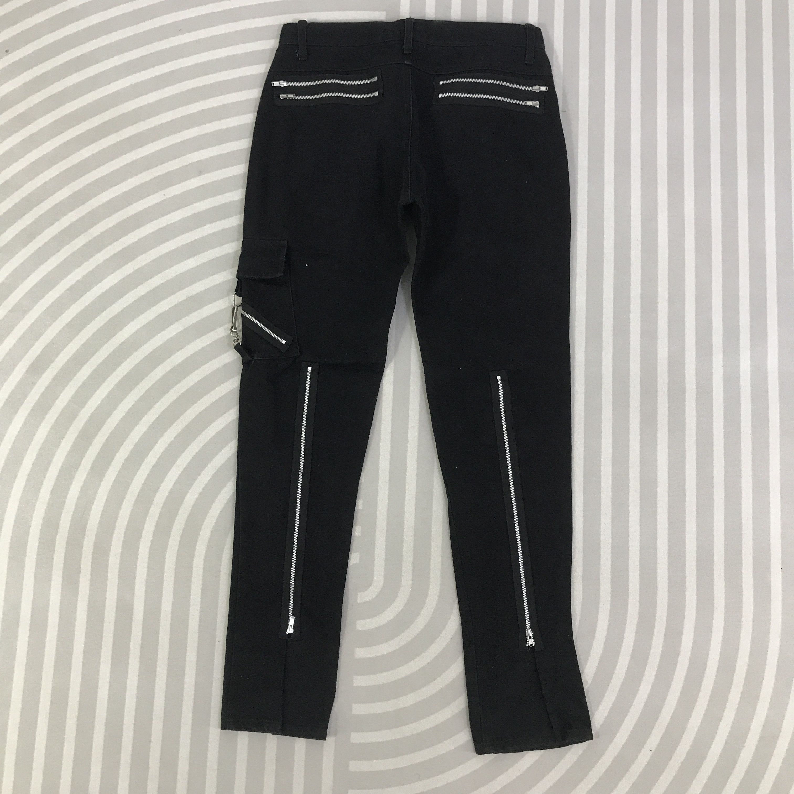 Japanese Brand Punk For Your Unholy Life 666 bondage Jeans Pants K130B15 Size US 32 / EU 48 - 4 Thumbnail