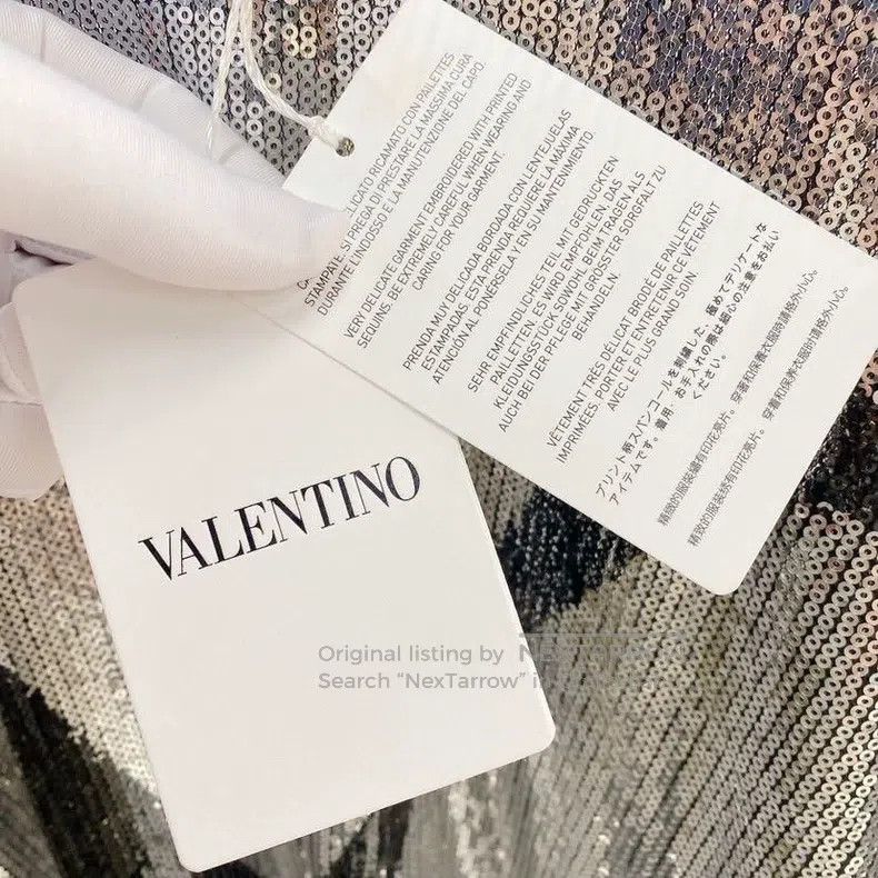 Valentino Silver sequins embellish the top