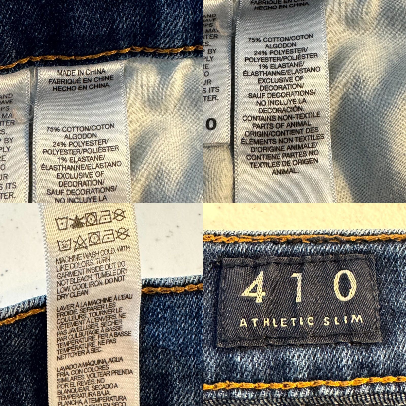 Lucky Brand Lucky Brand 410 Athletic Slim Jeans Men’s 32 x 30 Blue Denim Straight Mid-Rise 5-Pocket Button Zip Vintage No N/A Size US 32 / EU 48 - 9 Thumbnail