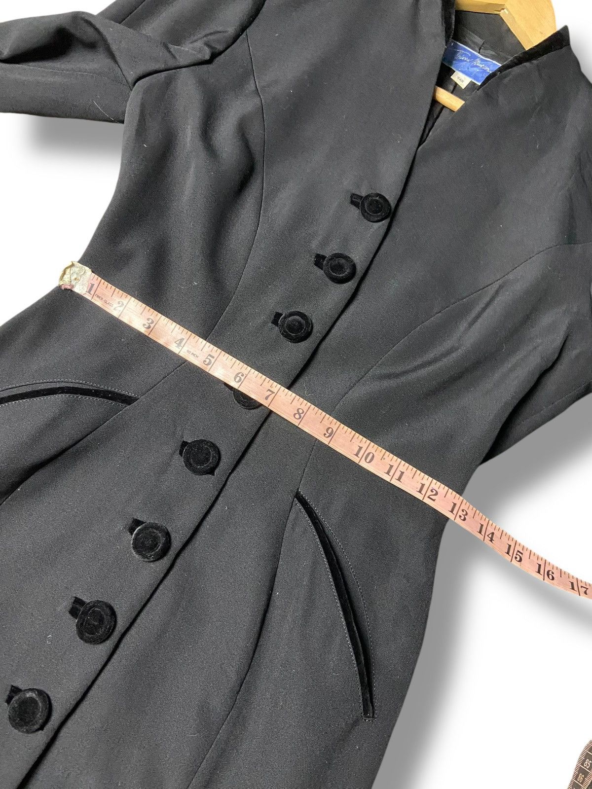 Thierry Mugler Vintage Thierry Mugler Buttoned Dress Coat (156) Size XS / US 0-2 / IT 36-38 - 10 Thumbnail