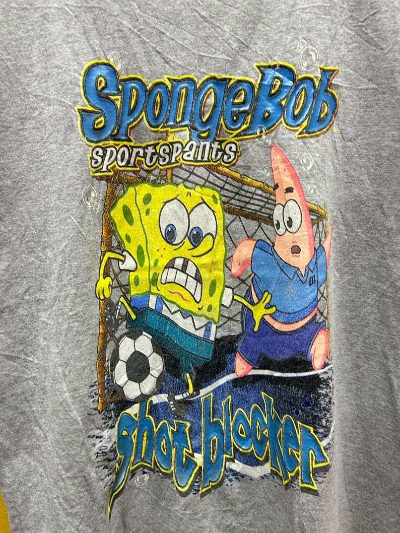 Cartoon Network Vintage 2000s SpongeBob Cartoon tshirt size S-M Size US M / EU 48-50 / 2 - 3 Thumbnail
