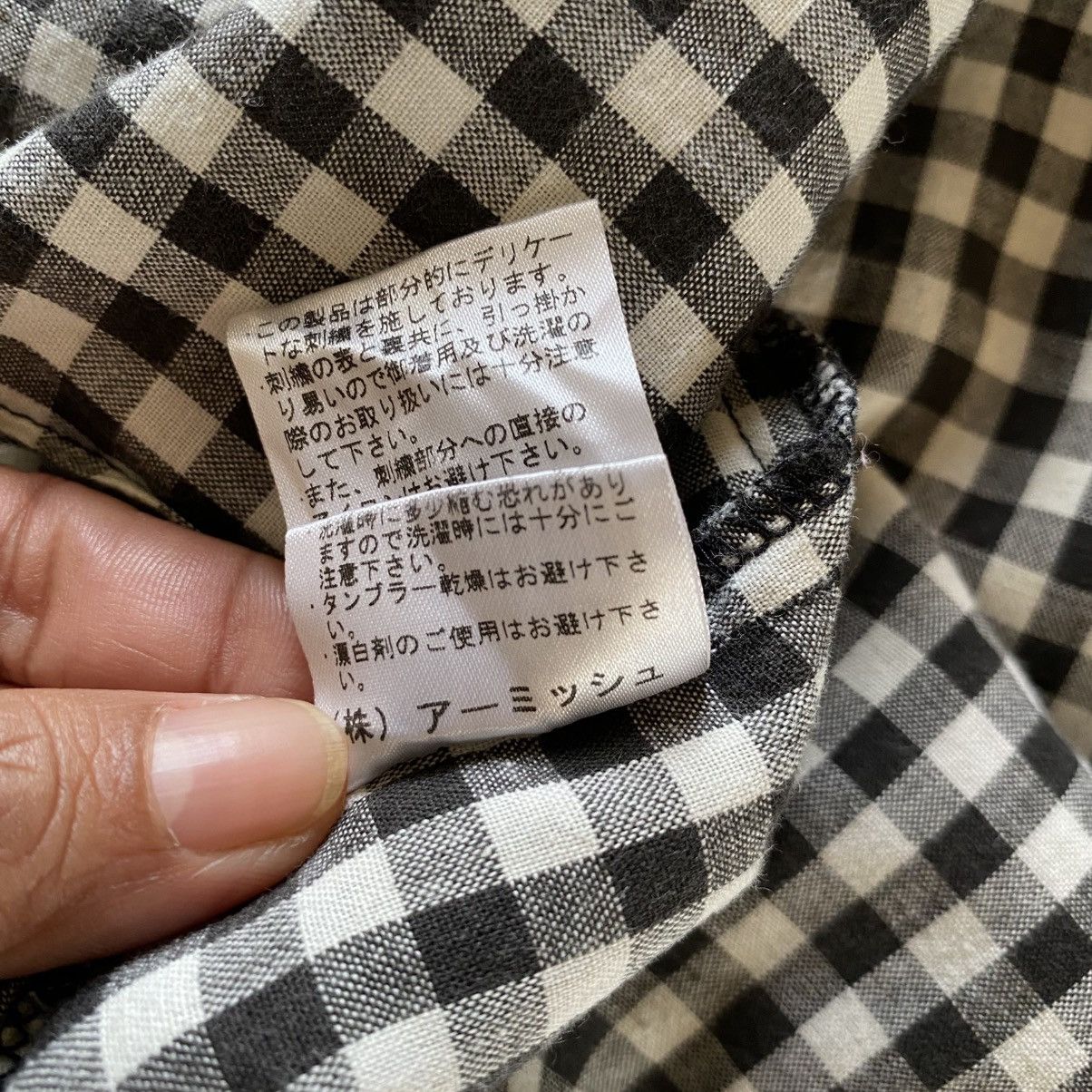 Japanese Brand ALGONQUINS Y2K Punk Black White Gingham Short Sleeve Shirt Size S / US 4 / IT 40 - 23 Thumbnail