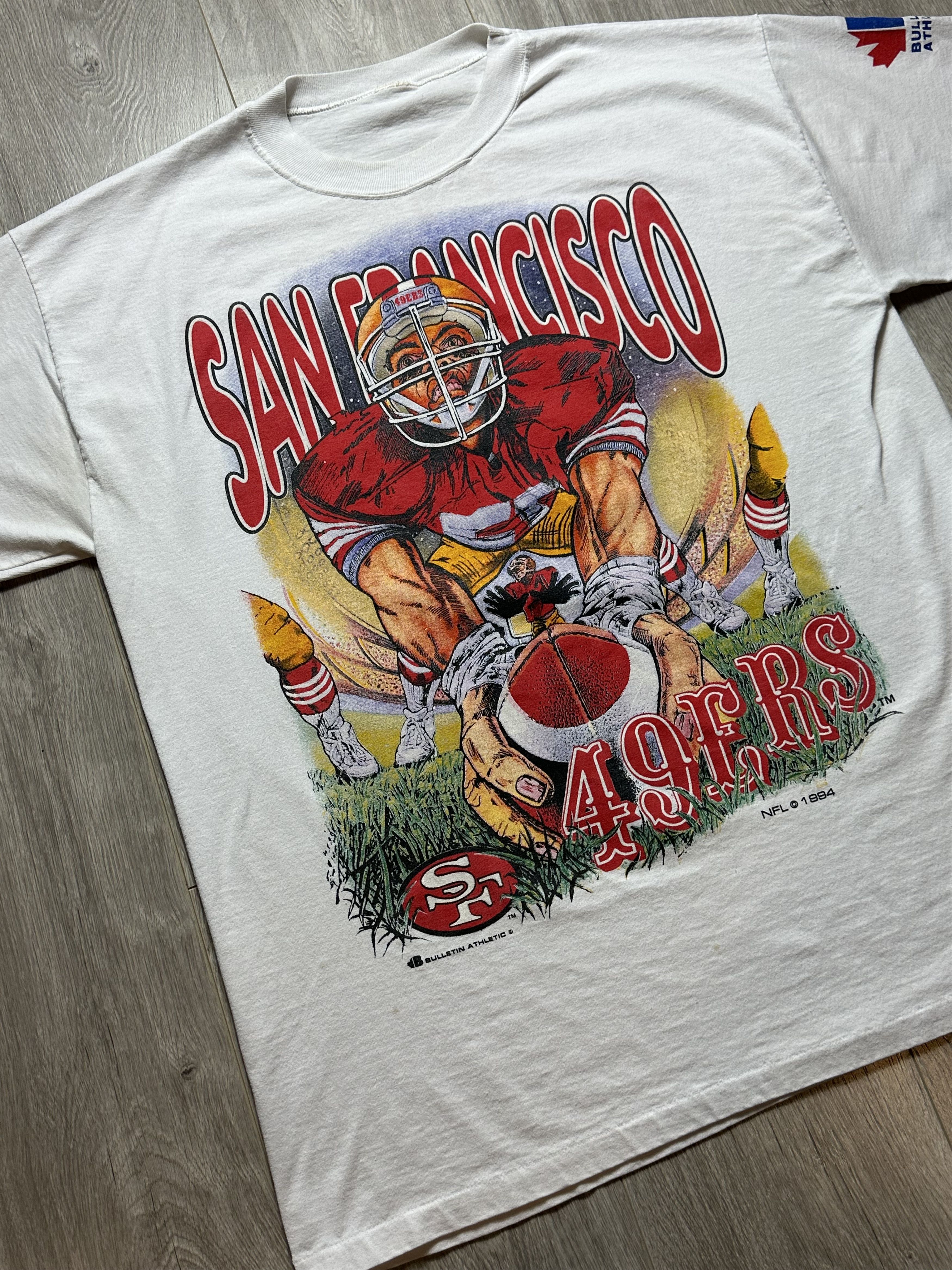 NFL × Vintage Vintage 1994 San Fransisco 49ers Bulletin Athletic AOP tee Size US XL / EU 56 / 4 - 3 Thumbnail