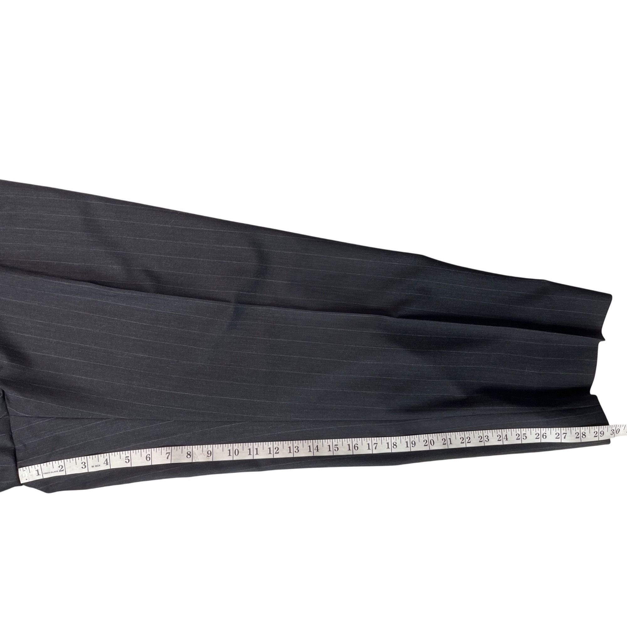 Other Mens Pinstripe Suit Jacket & Pants Set 2-Button Gray Classic Size 40L - 7 Thumbnail