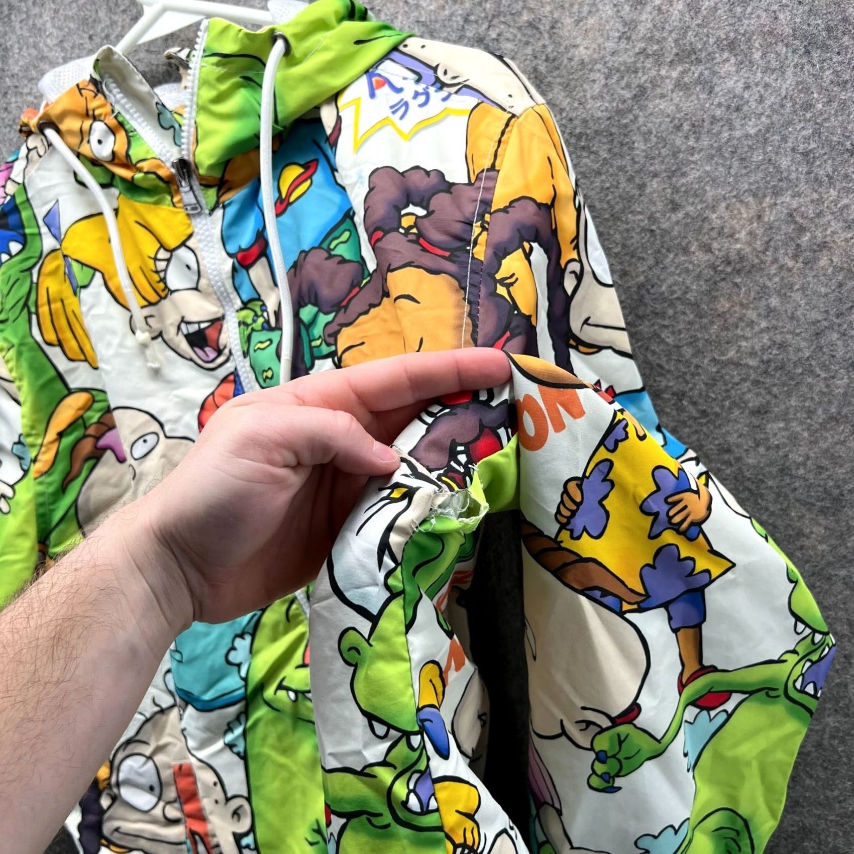 Members Only Members Only Nickelodeon Rugrats Jacket Mens Medium Green Windbreaker Hooded Logo Solid Size US M / EU 48-50 / 2 - 7 Thumbnail