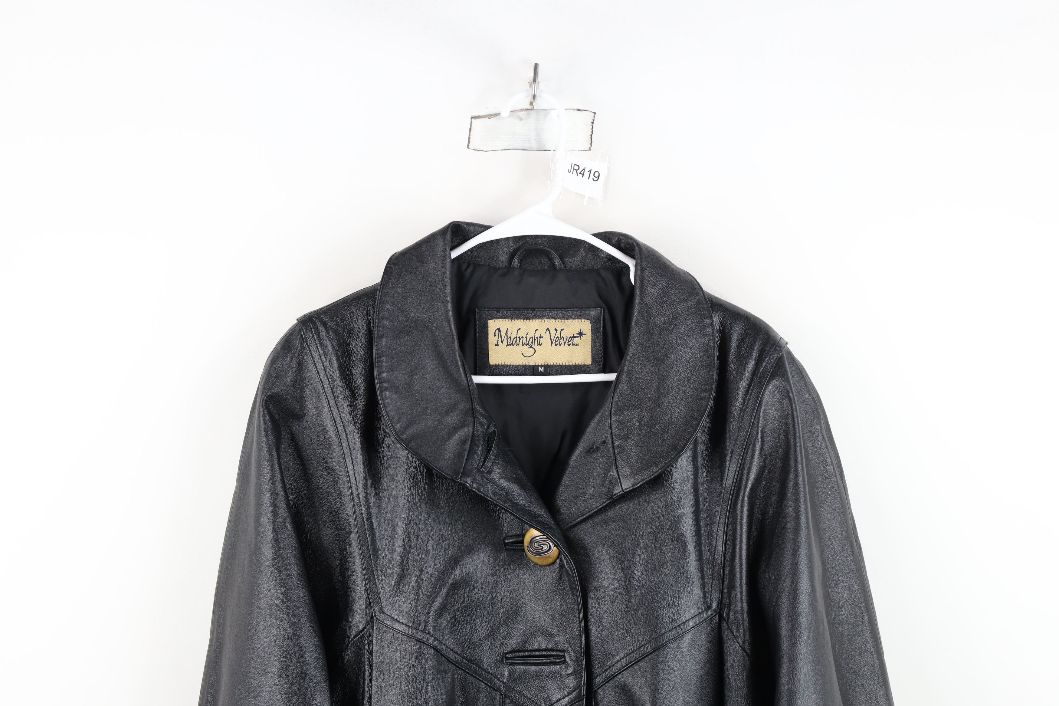 Vintage Vintage 90s Streetwear Heavy Leather Trench Coat Jacket Size M / US 6-8 / IT 42-44 - 2 Thumbnail