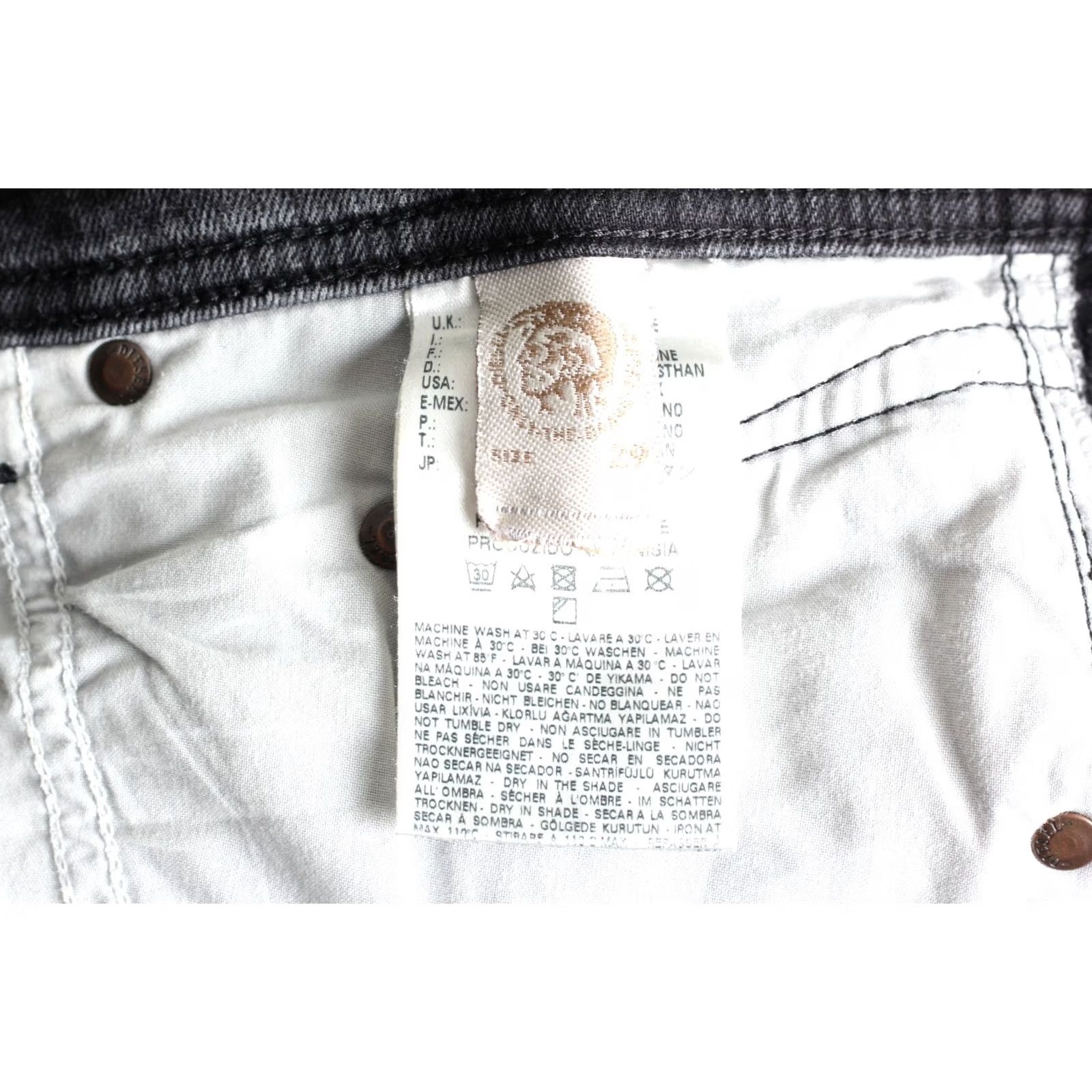 Diesel DIESEL BELTHER 0886Z Jeans Men Slim Tapered Stretch W29 L32 Regular DZ8272 5-Pocket Grey Denim Vintage No Size US 29 - 7 Thumbnail