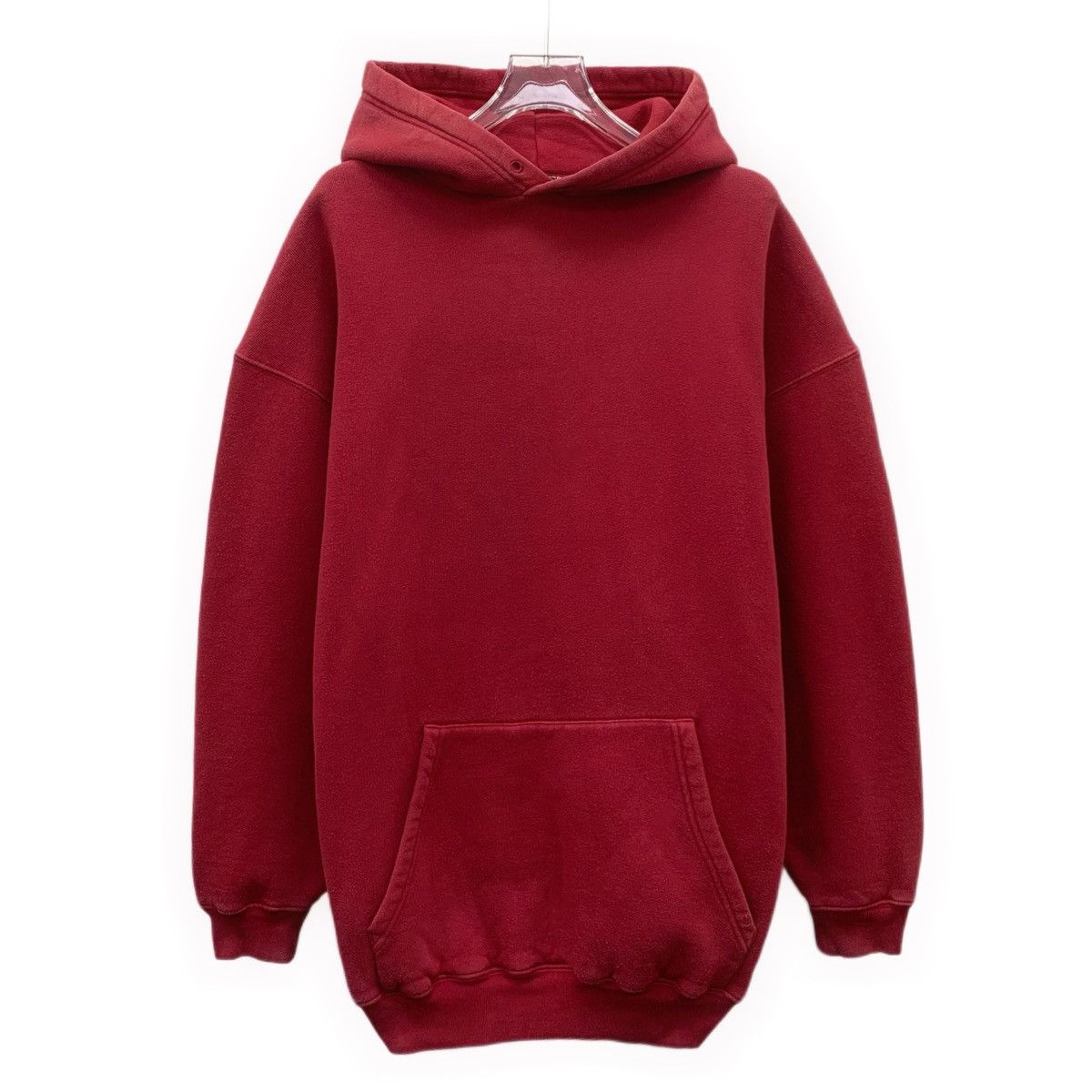 Balenciaga Balenciaga Red Logo Letter Cotton Hooded Sweatshirt K26WX Size S / US 4 / IT 40 - 1 Thumbnail